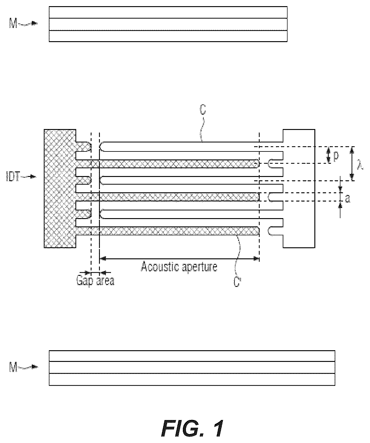 Patent US12590926 Figure 1 – Surface acoustic wave sensor device
