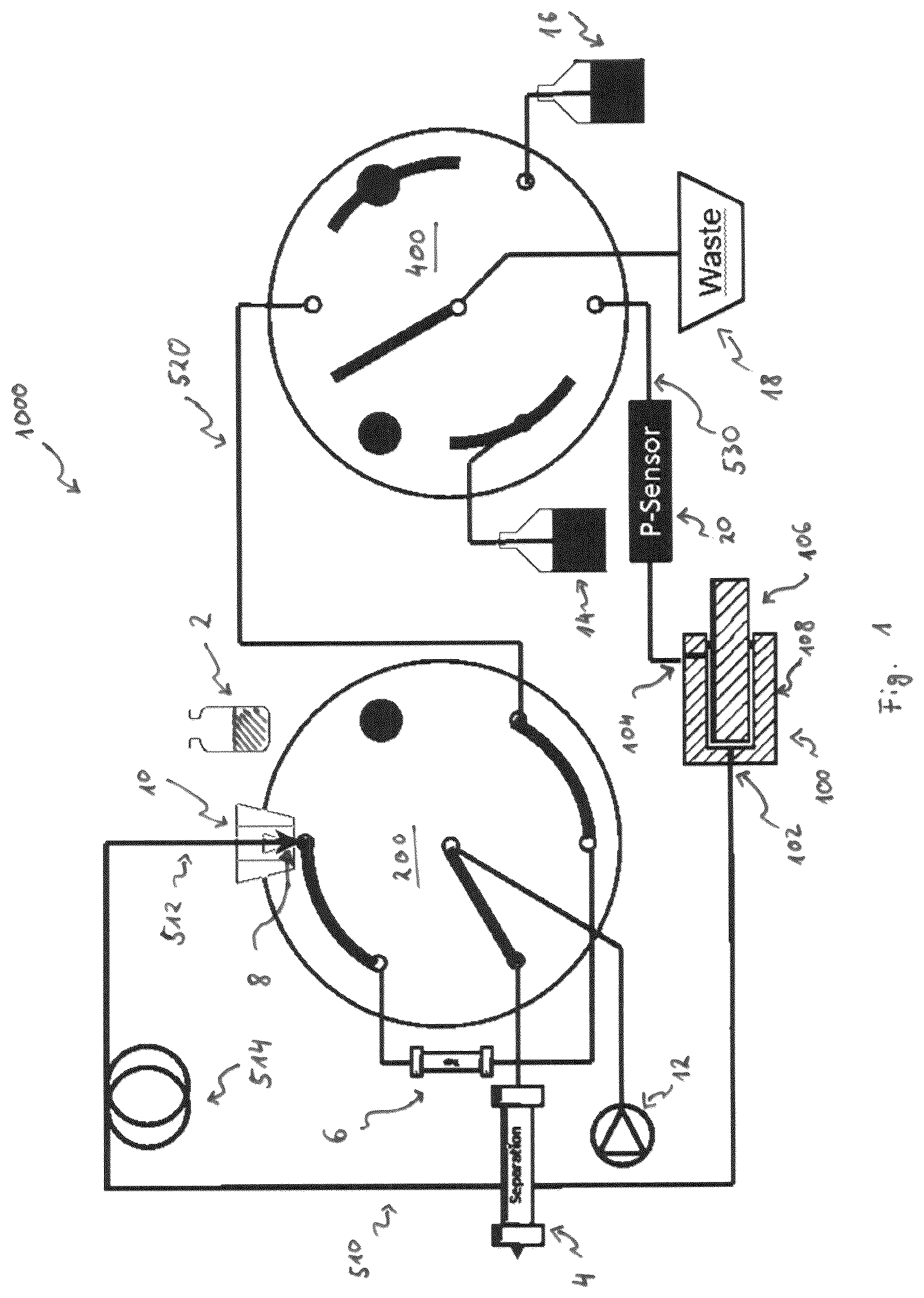 Patent US12590932 Figure 1 – Method of introducing a sample into a separation column and corresponding system