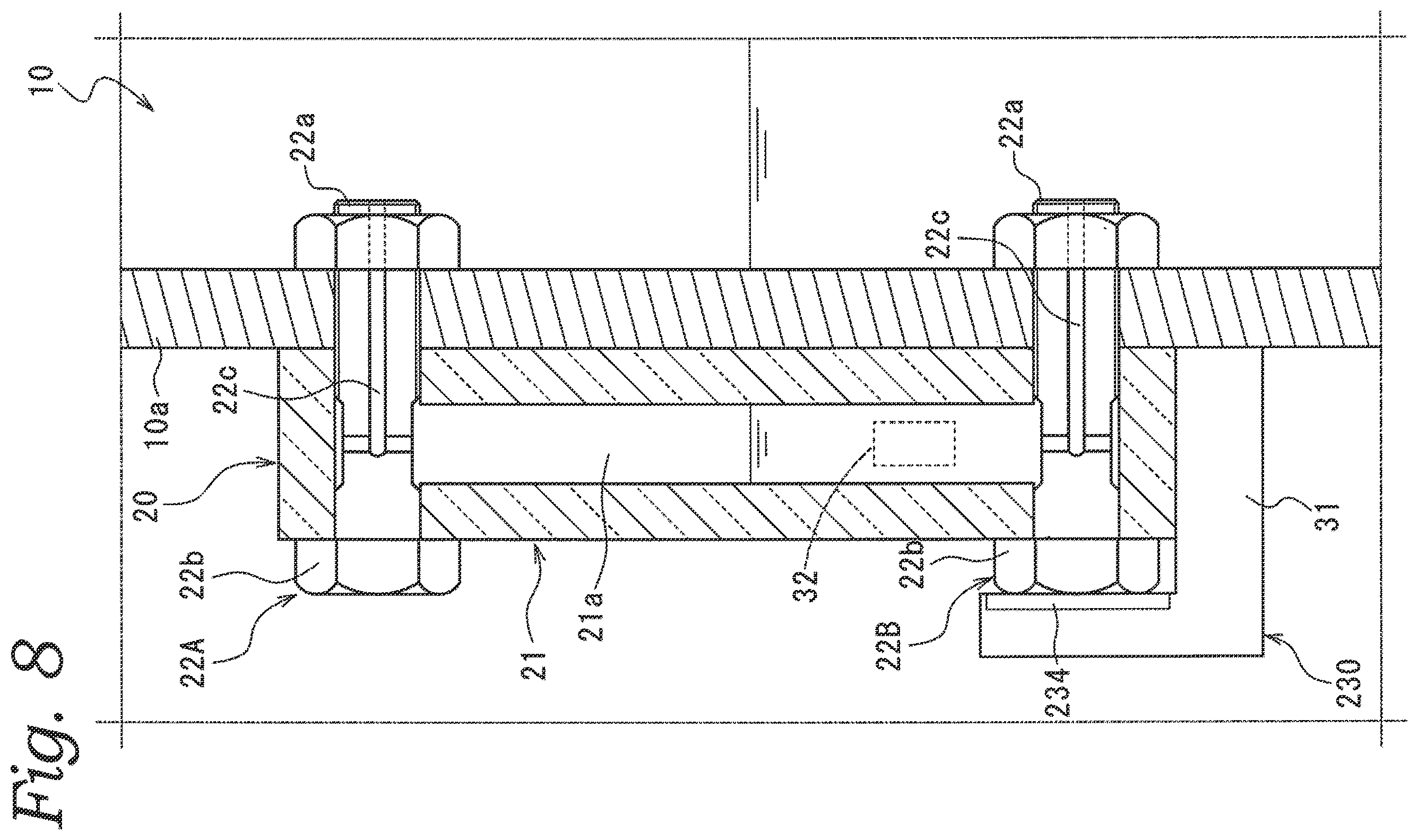 Patent US12590943 Figure 8 – Liquid sensor and hydraulic unit