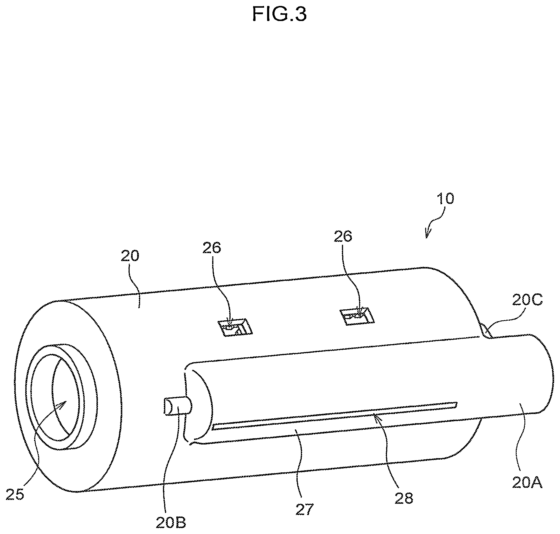 Patent US12590946 Figure 3 – Test strip container and test strip discharging mechanism