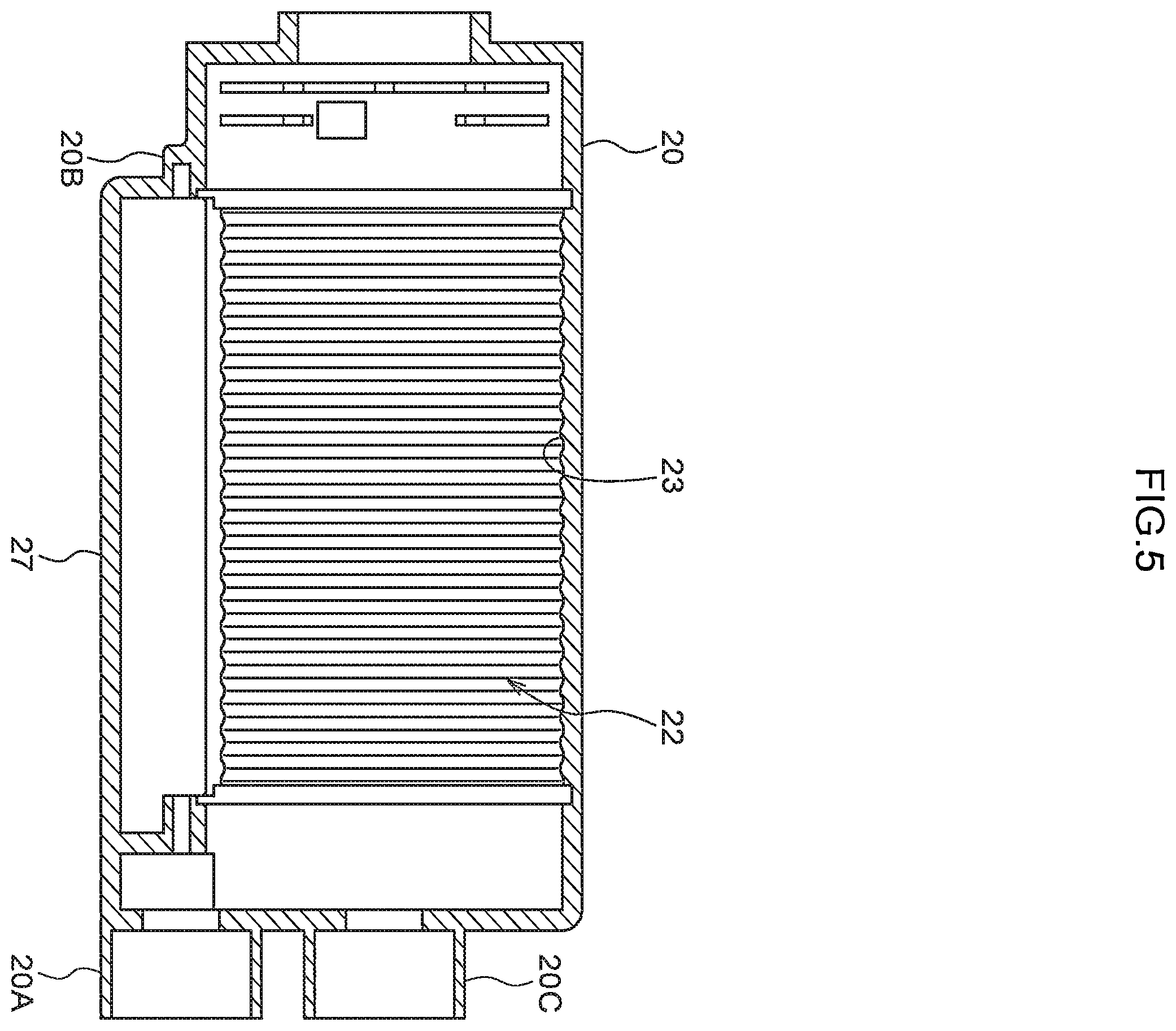 Patent US12590946 Figure 5 – Test strip container and test strip discharging mechanism
