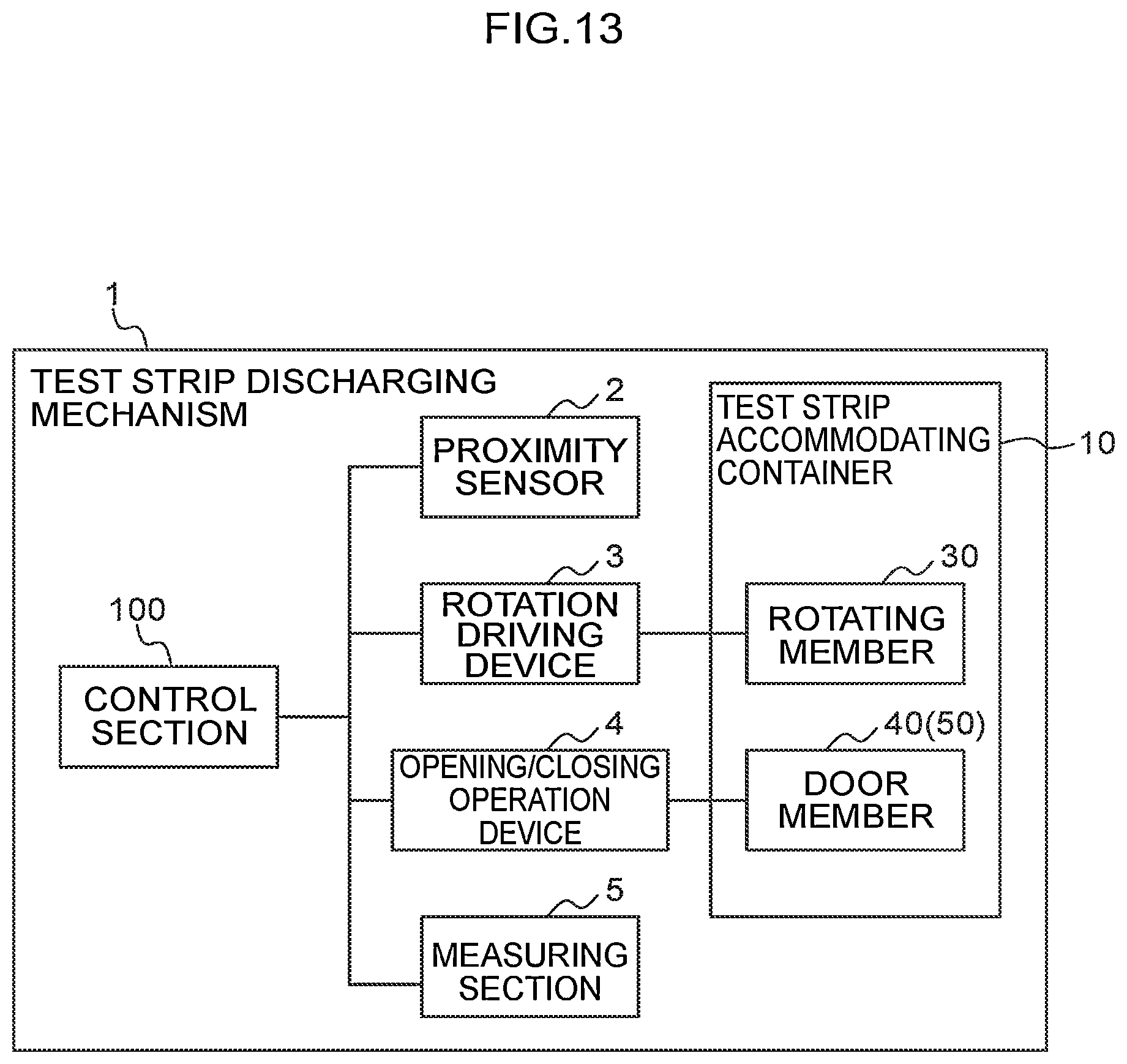 Patent US12590946 Figure 15 – Test strip container and test strip discharging mechanism