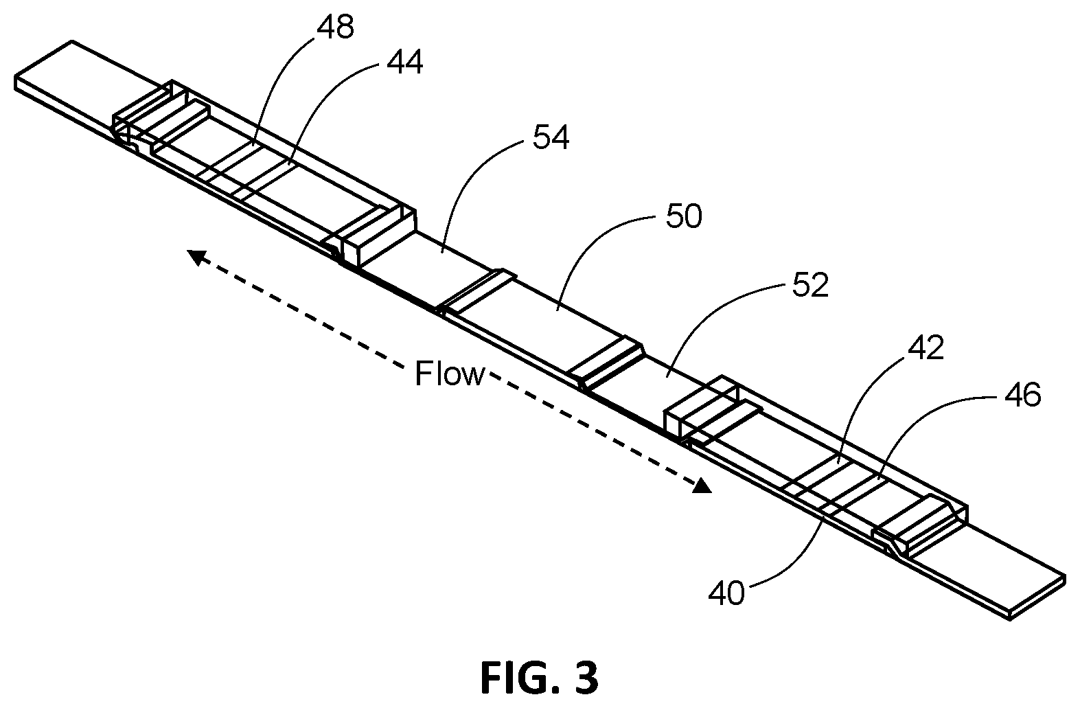 Patent US12590960 Figure 2 – Immunoassay test device with two fluid flow paths for detection and differentiation of two or more analytes
