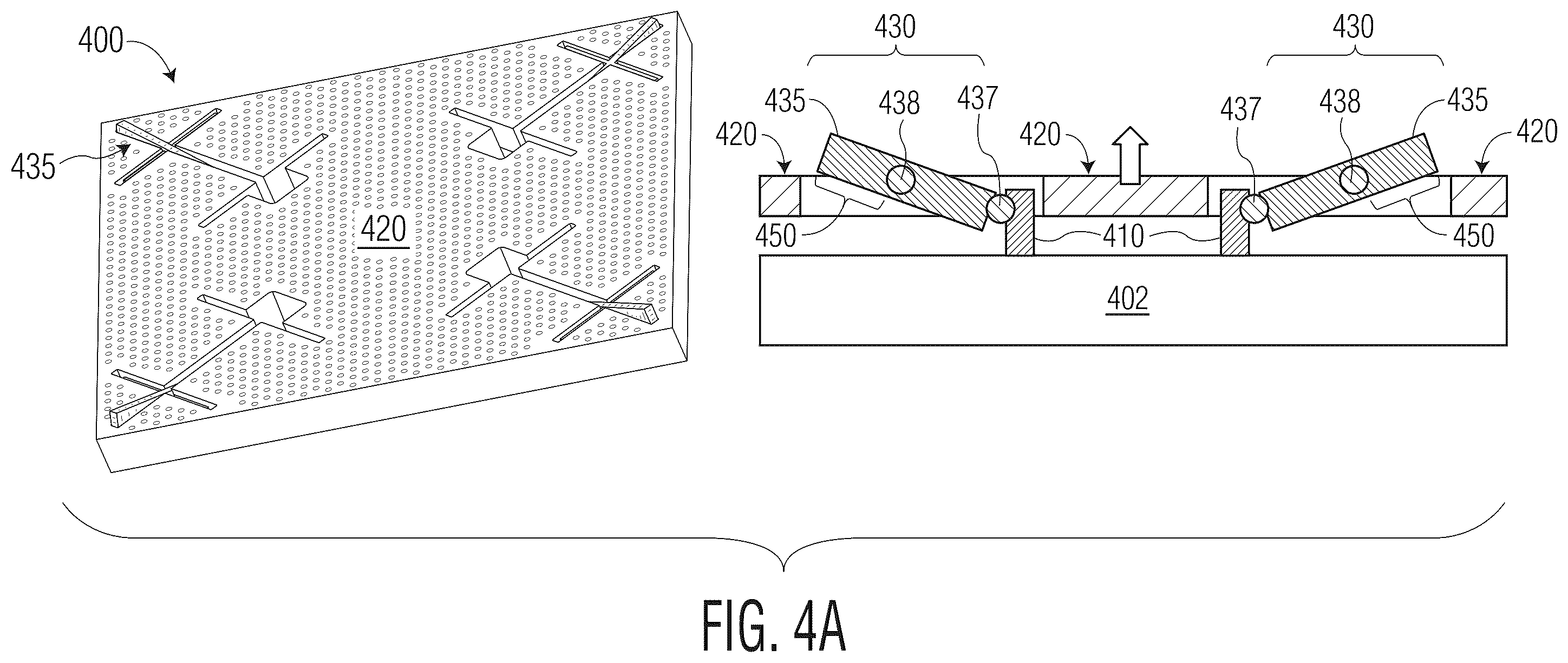 Patent US12590985 Figure 4 – MEMS accelerometer with vertical stops