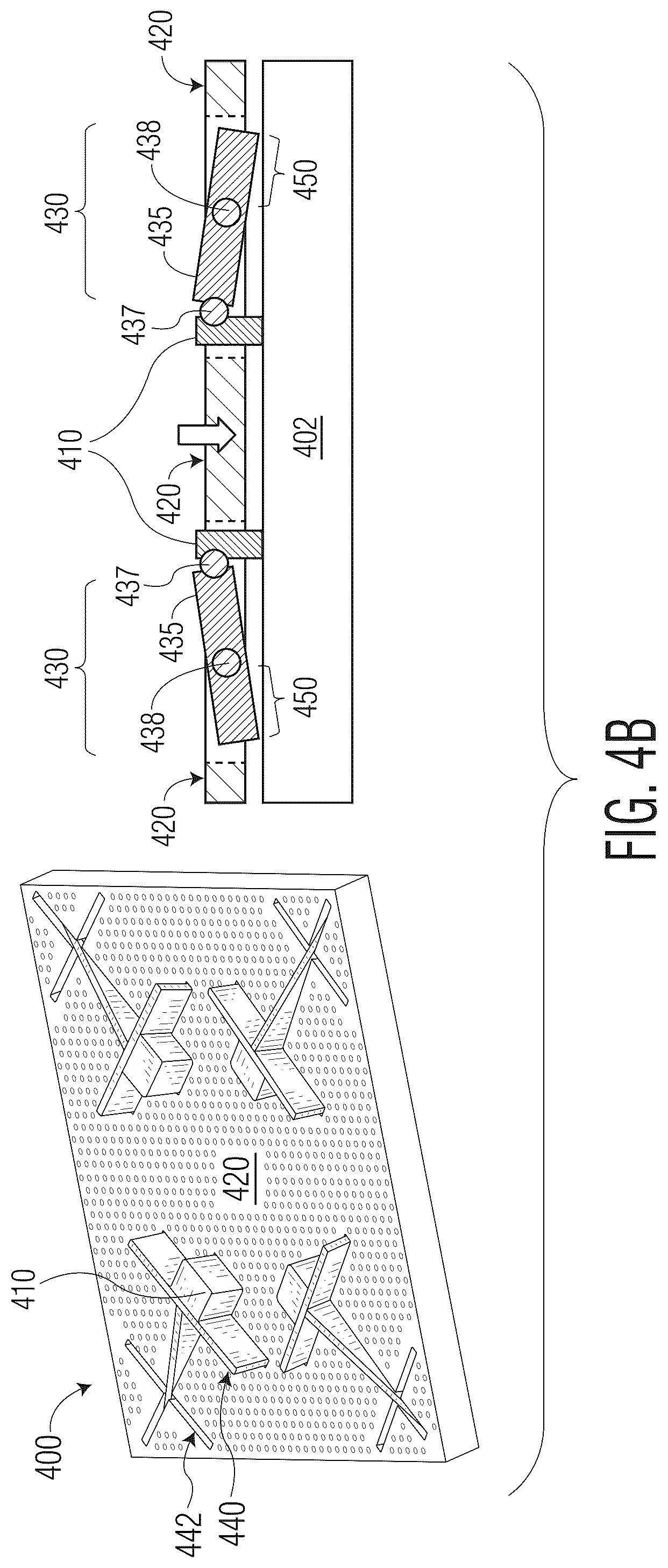 Patent US12590985 Figure 5 – MEMS accelerometer with vertical stops