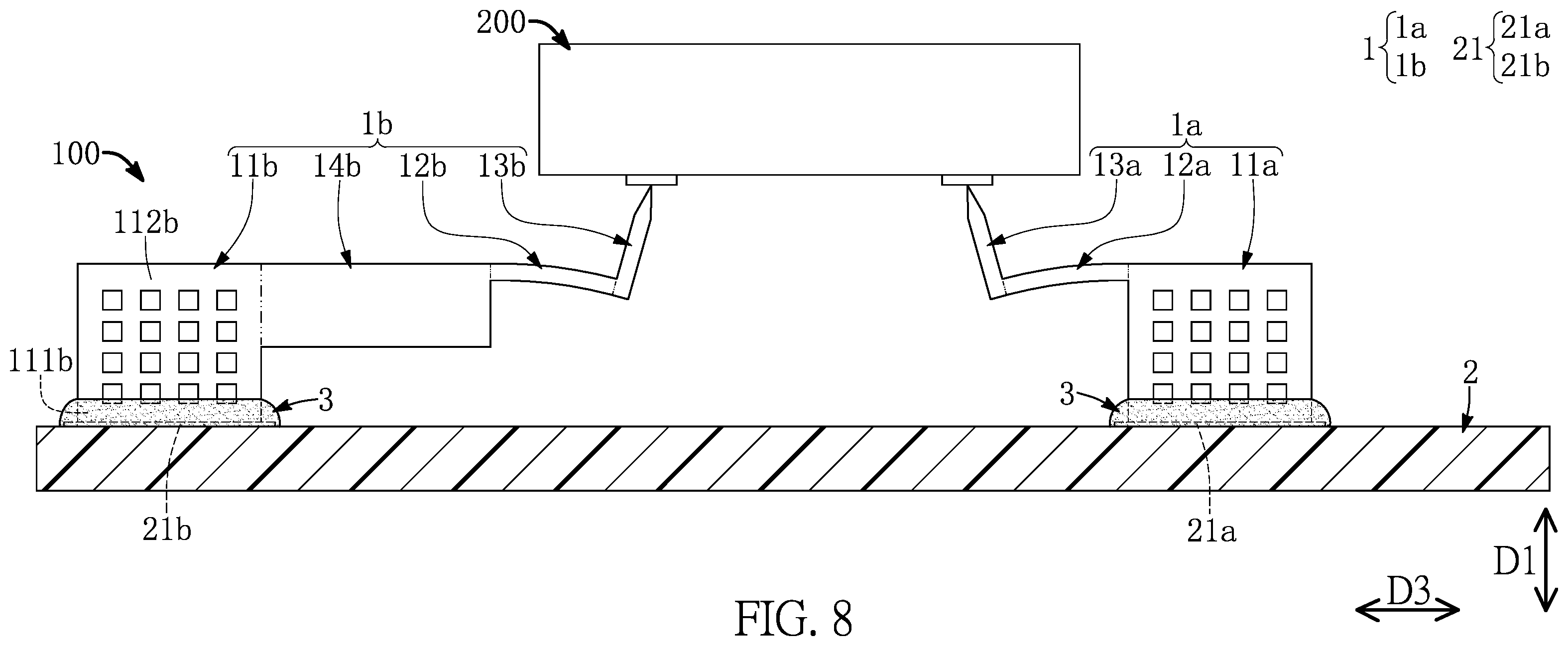 Patent US12590990 Figure 8 – Cantilever probe card device and micro electro mechanical system (MEMS) probe
