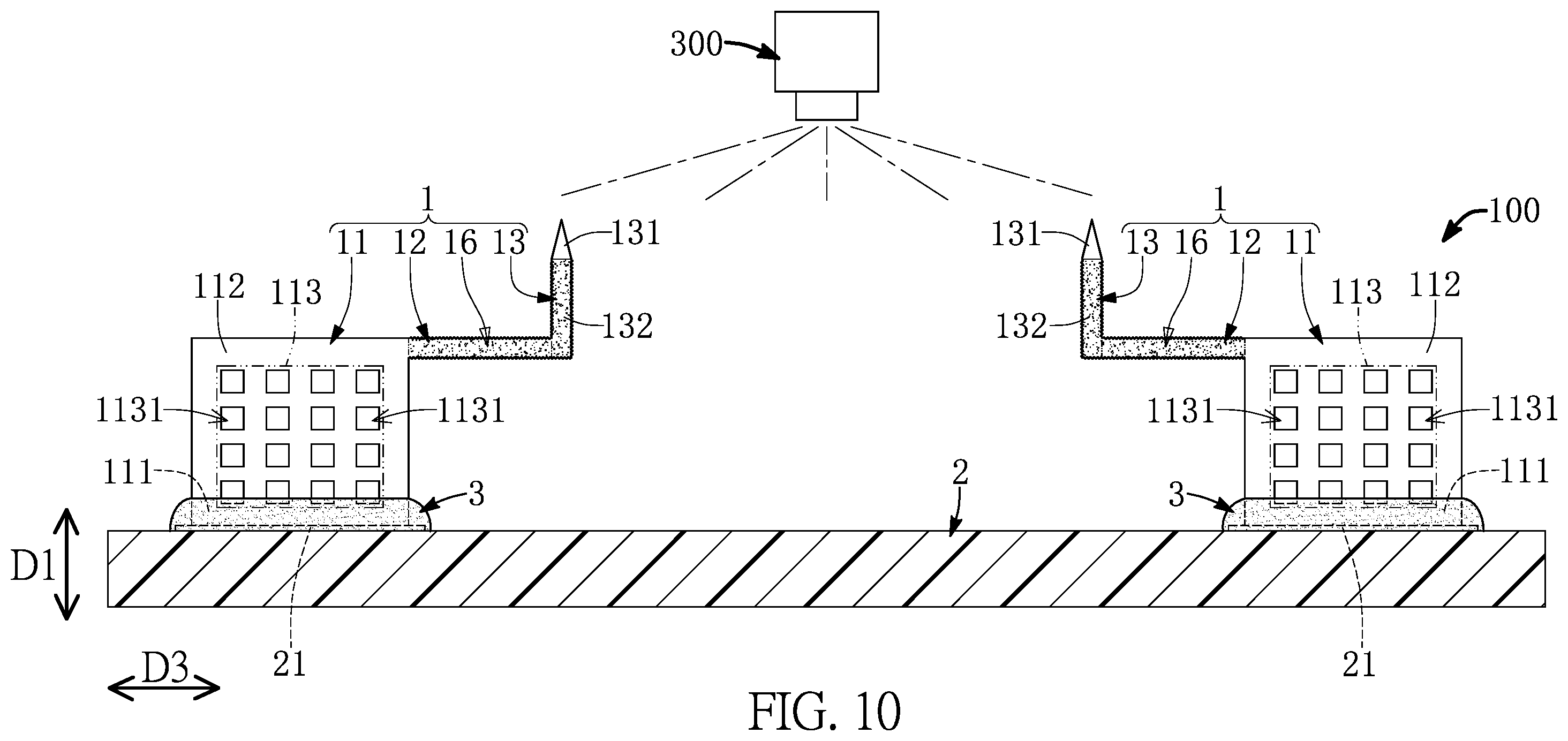 Patent US12590990 Figure 10 – Cantilever probe card device and micro electro mechanical system (MEMS) probe