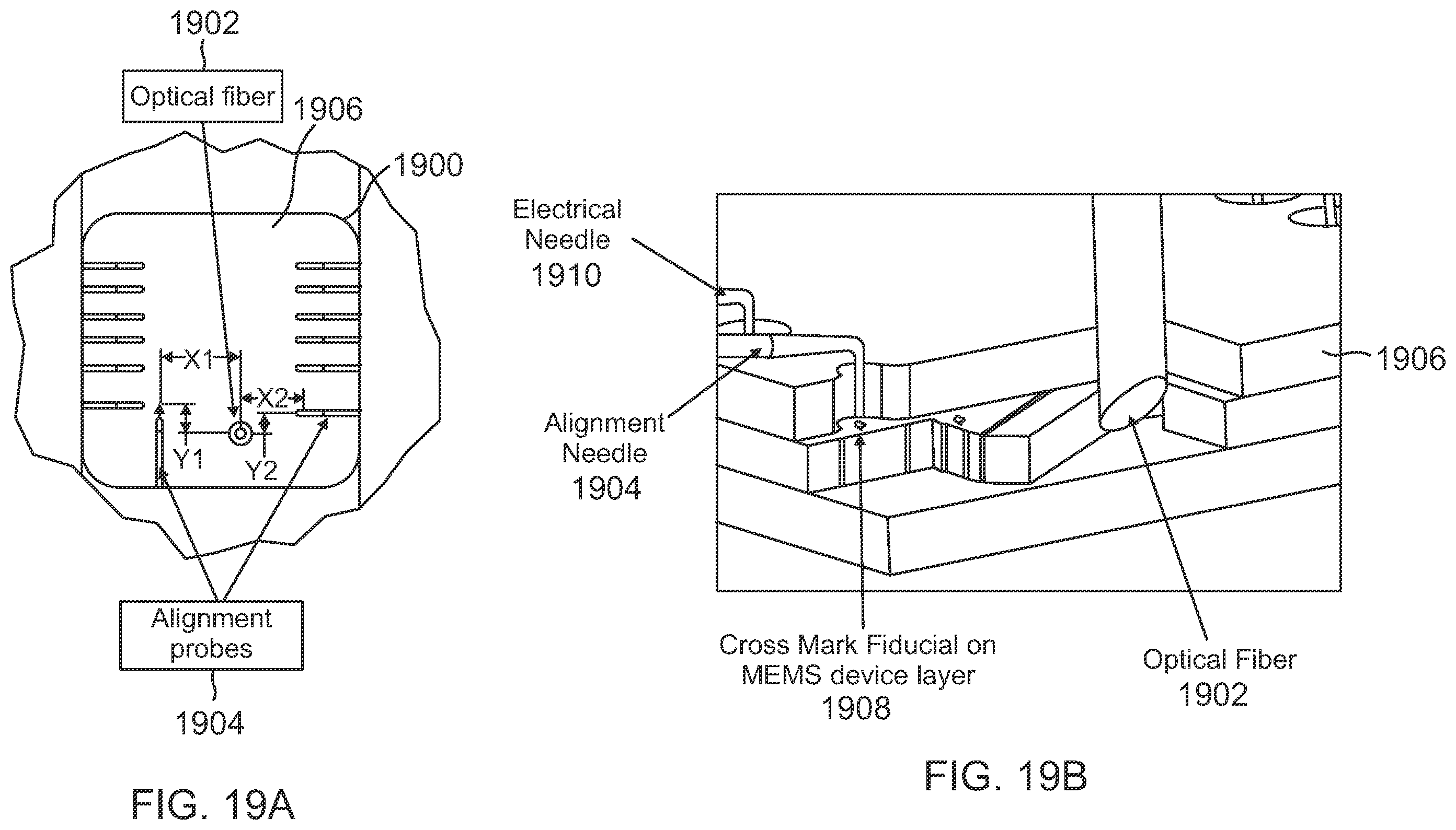 Patent US12590991 Figure 19 – Opto-electrical probe card platform for wafer-level testing of optical mems structures