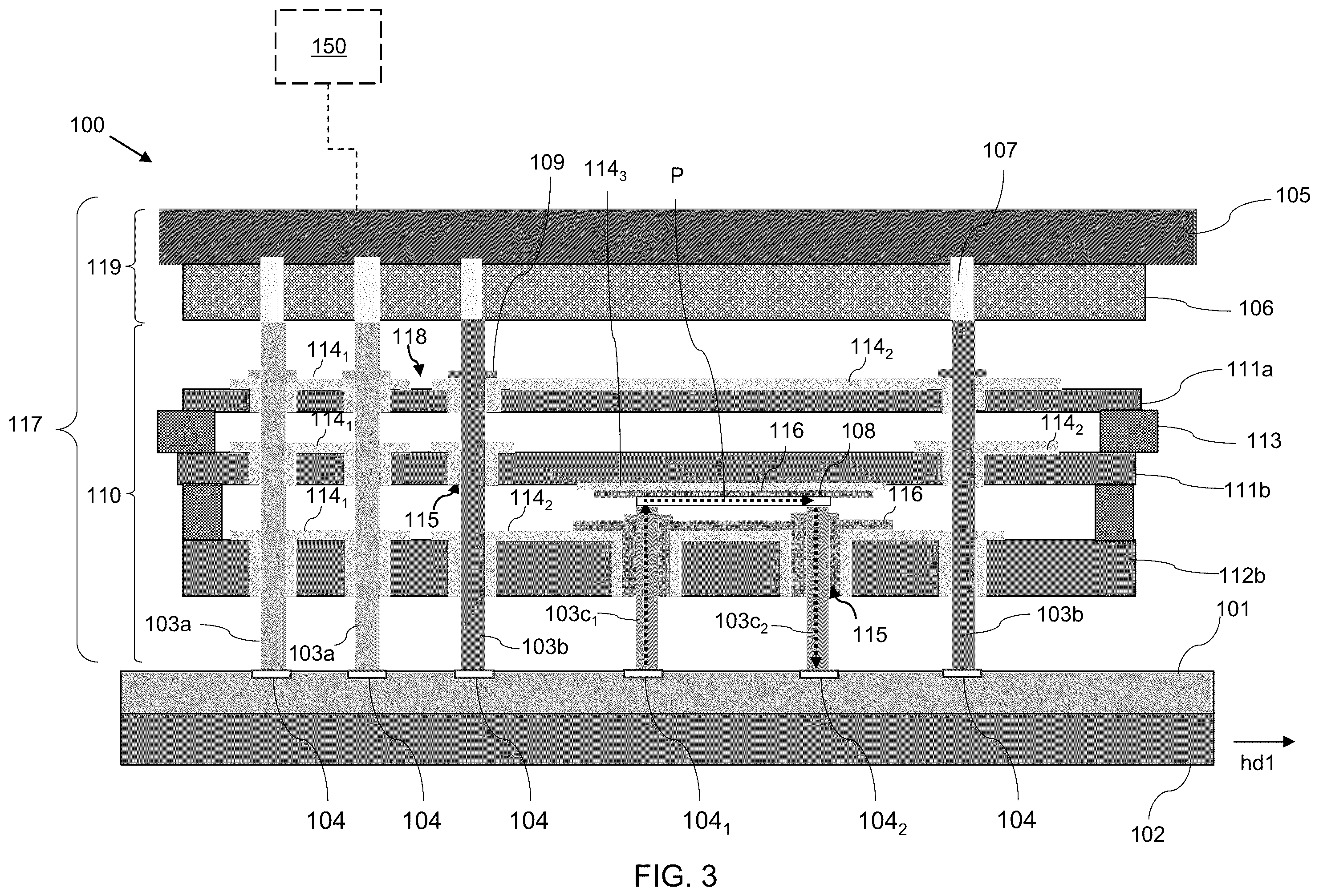 Patent US12590992 Figure 3 – Probe head structures for circuit probe test systems and methods of forming the same