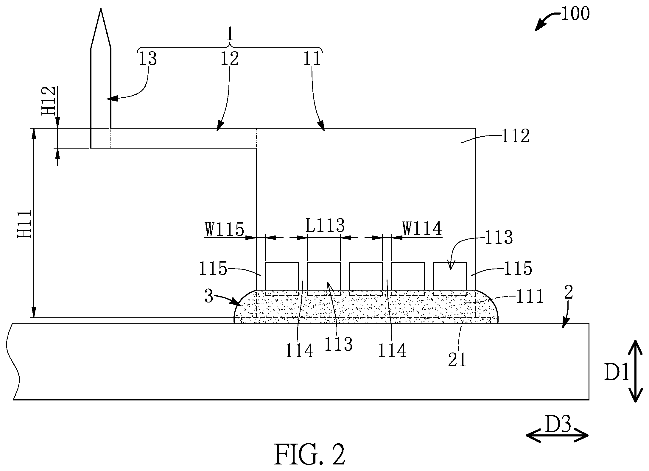 Patent US12590994 Figure 2 – Cantilever probe card device and solder receiving probe