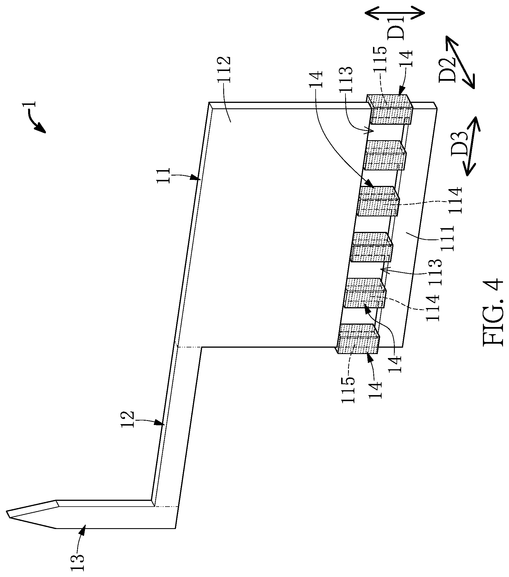 Patent US12590994 Figure 4 – Cantilever probe card device and solder receiving probe