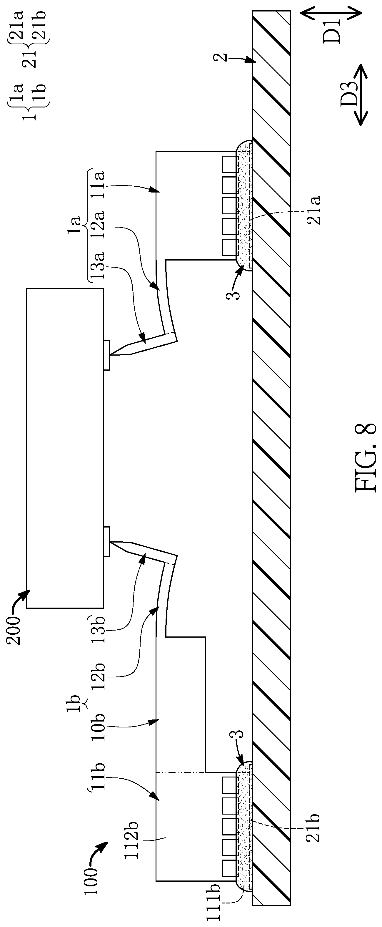 Patent US12590994 Figure 8 – Cantilever probe card device and solder receiving probe