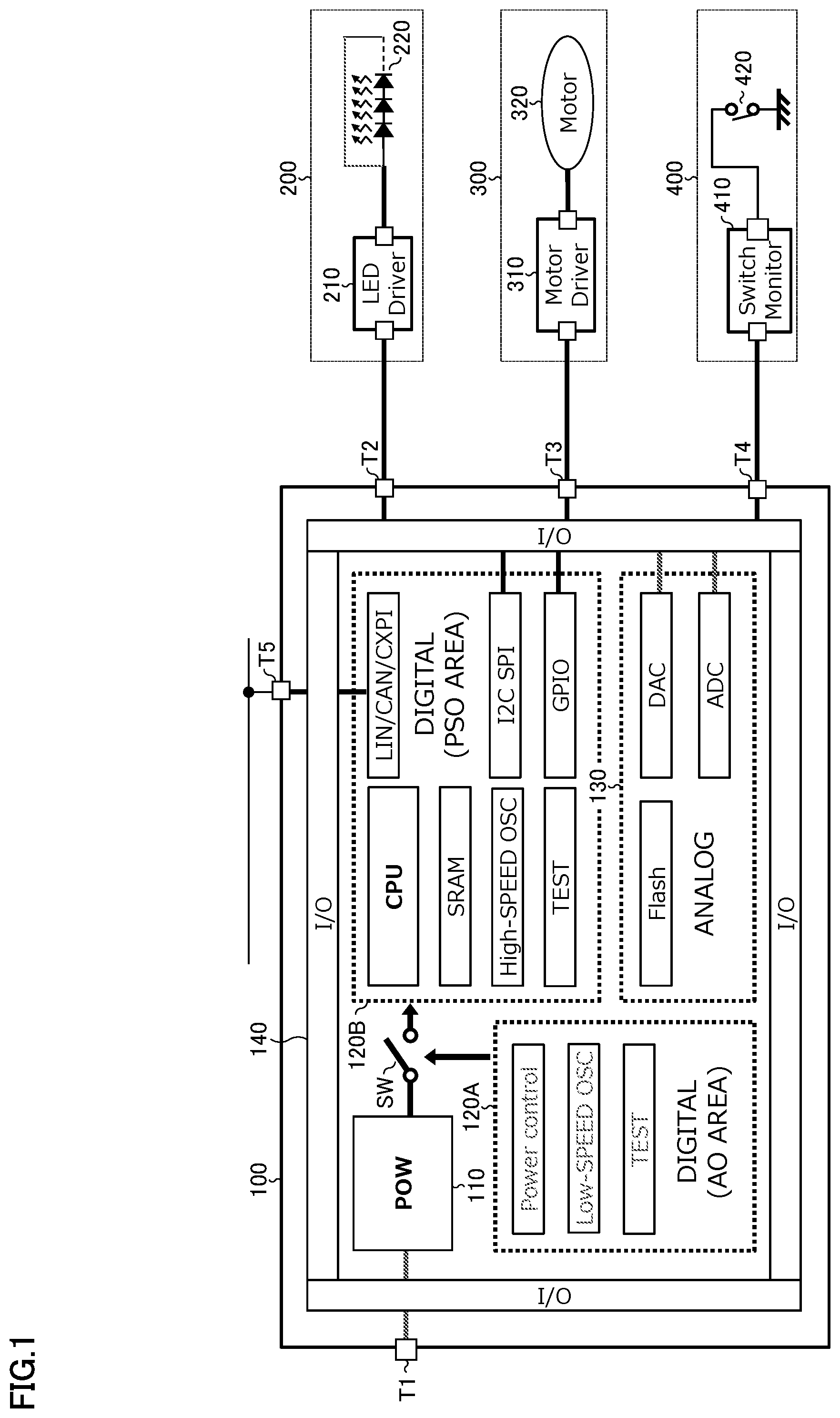 Patent US12591008 Figure 1 – Semiconductor device, vehicle-mounted appliance, and consumer appliance