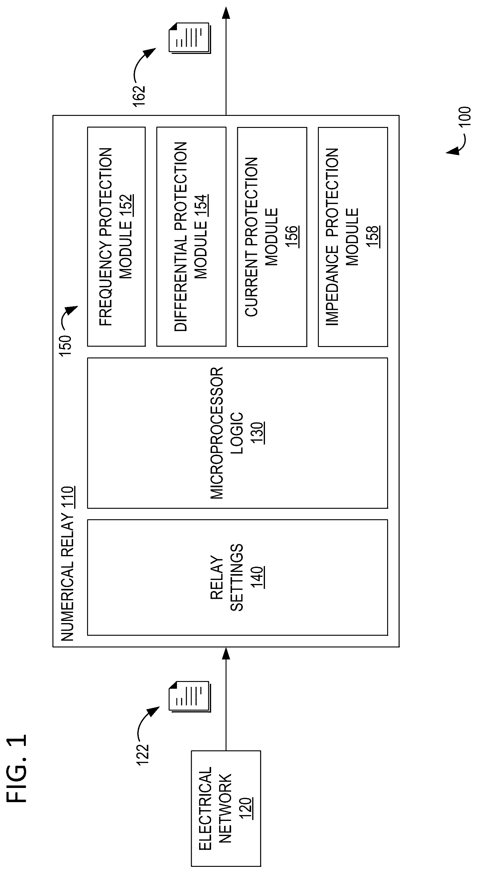 Patent US12591011 Figure 1 – Heuristic-based adaptive system for use with one or more numerical relays