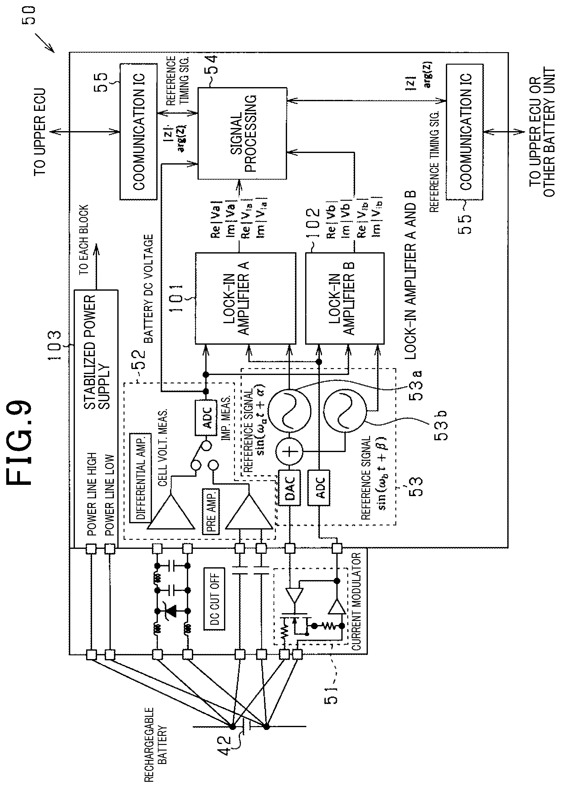 Patent US12591014 Figure 9 – Battery measurement method and apparatus for complex impedance measurement