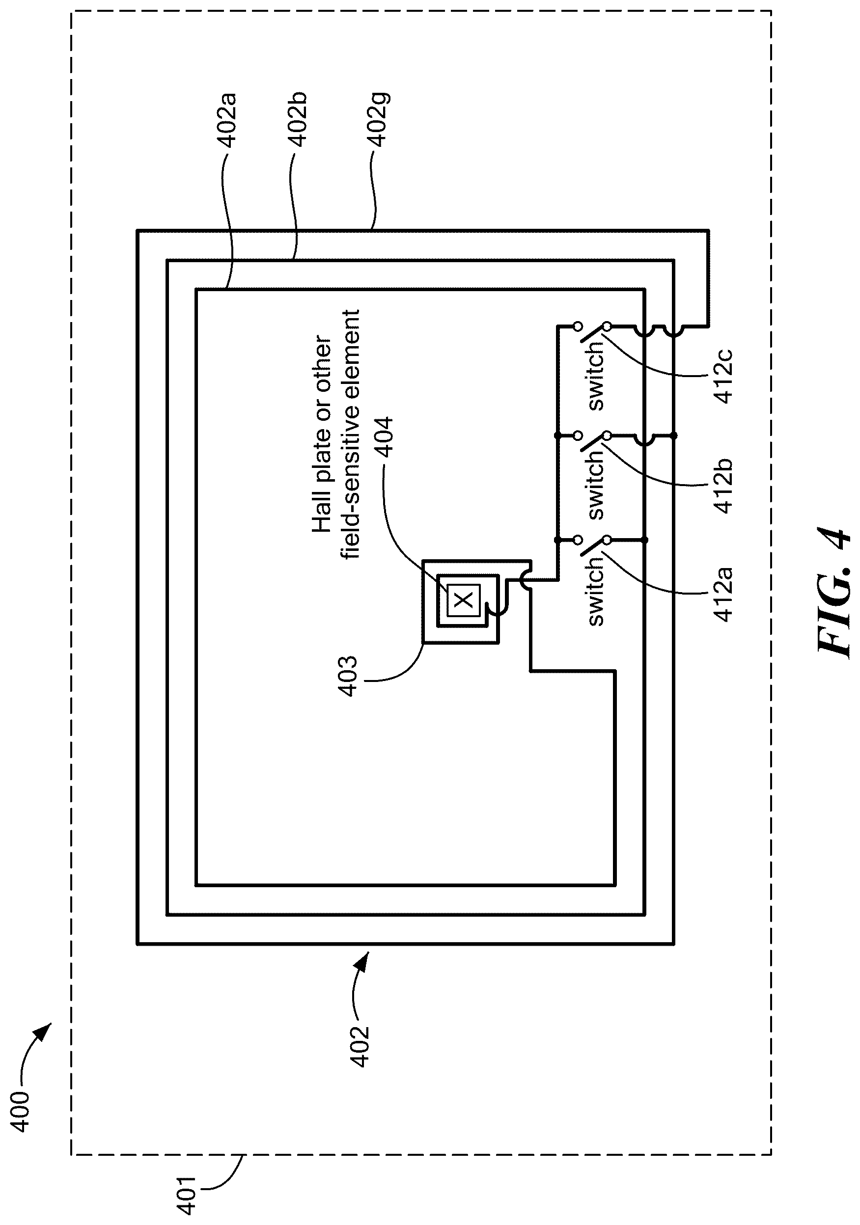 Patent US12591025 Figure 4 – Passive frequency compensation with coil pairs