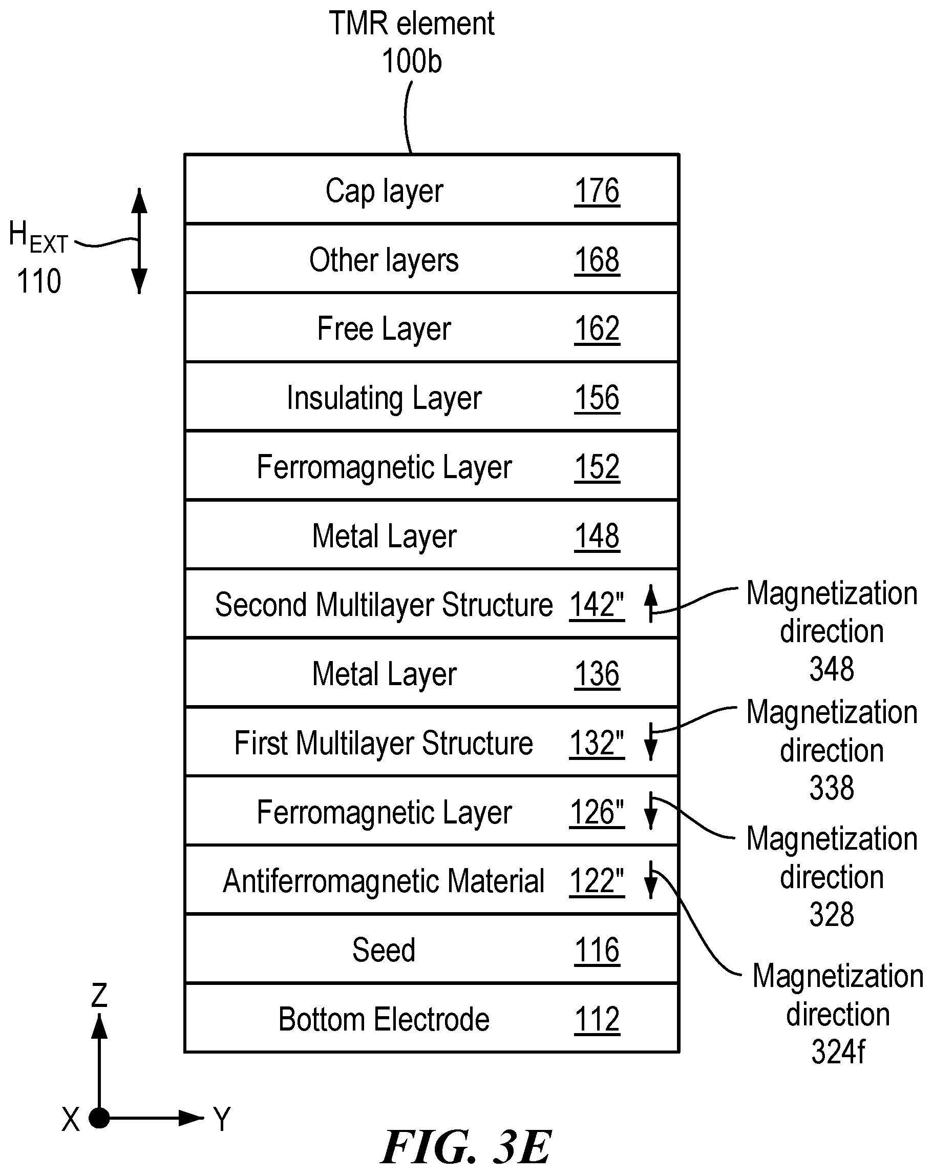 Patent US12591026 Figure 7 – Tunnel magnetoresistance element to detect out-of-plane changes in a magnetic field intensity of a magnetic field