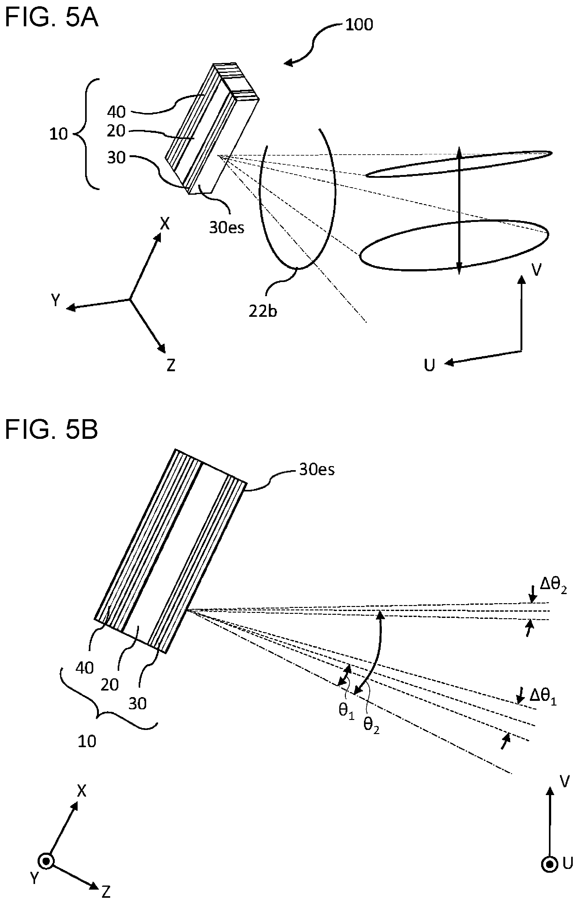Patent US12591044 Figure 5 – Light projection apparatus and moving body