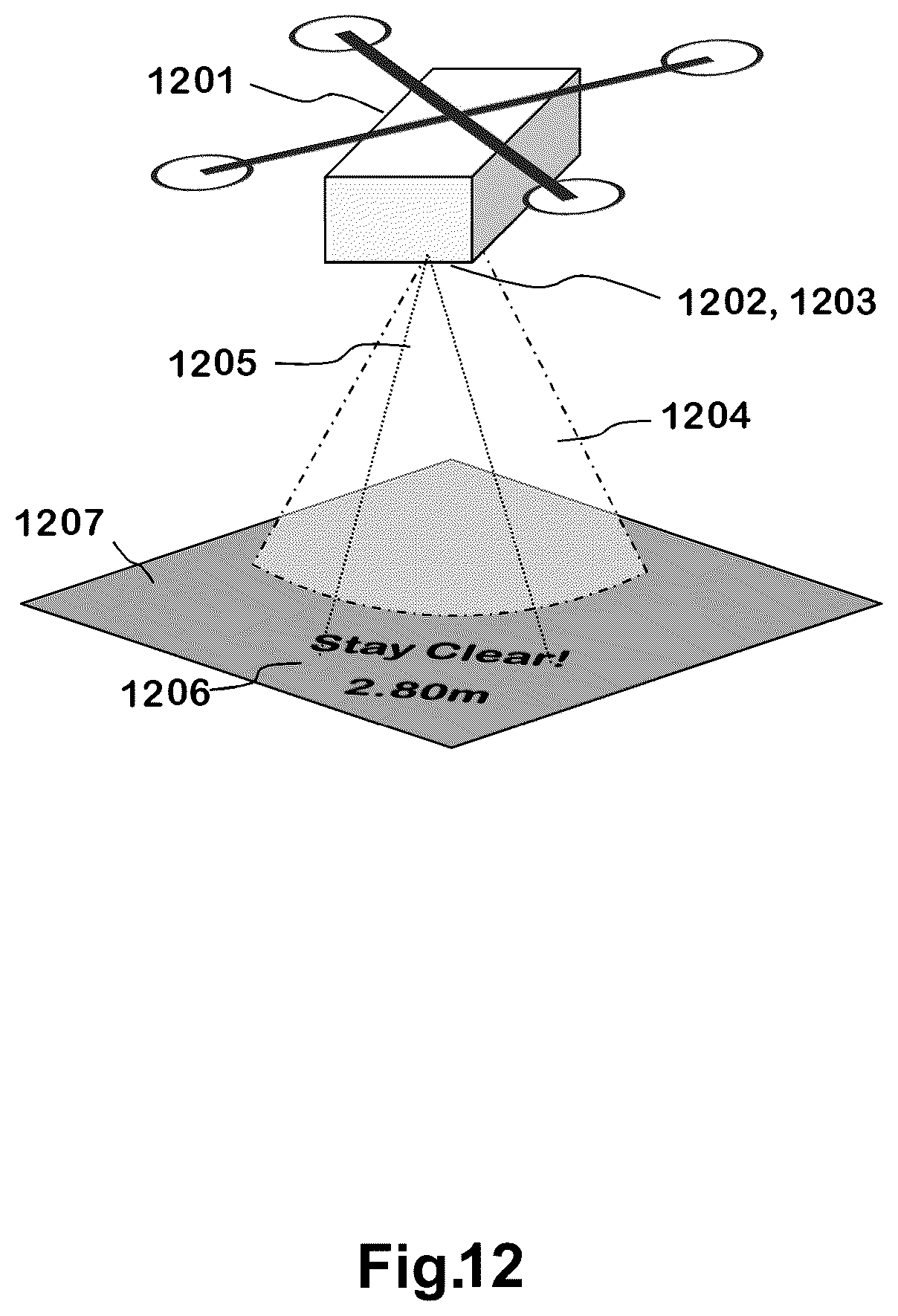Patent US12591053 Figure 12 – Radar system with projection capability