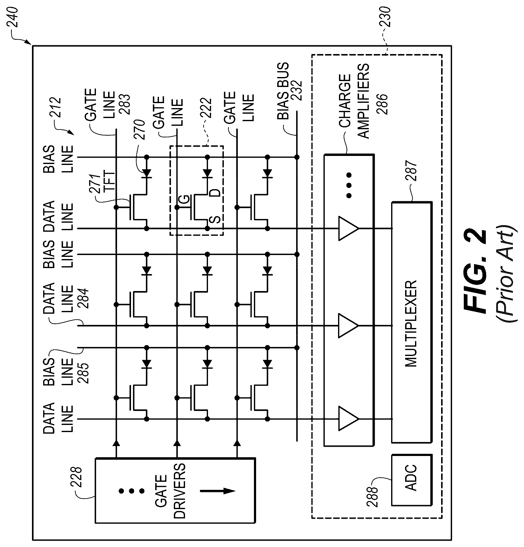 Patent US12591071 Figure 2 – Radiographic detector readout