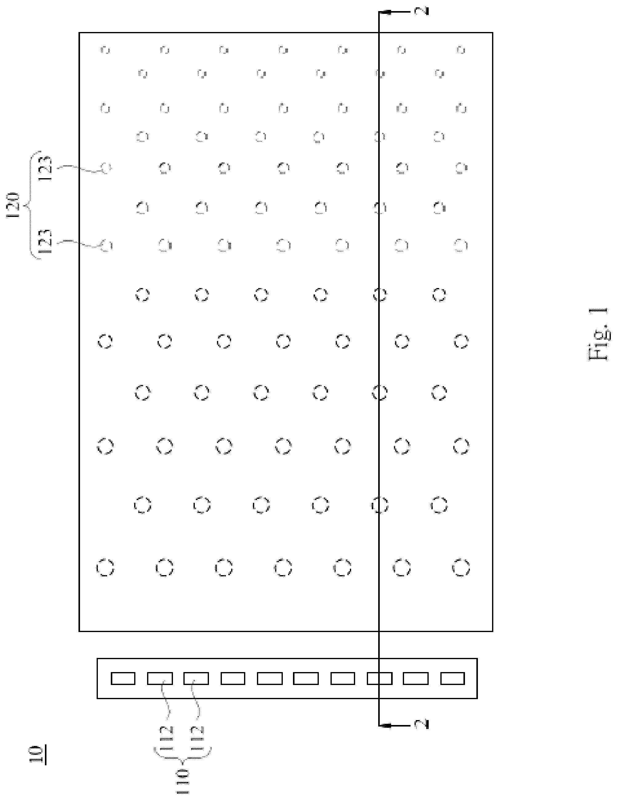 Patent US12591089 Figure 1 – Front light module and display device