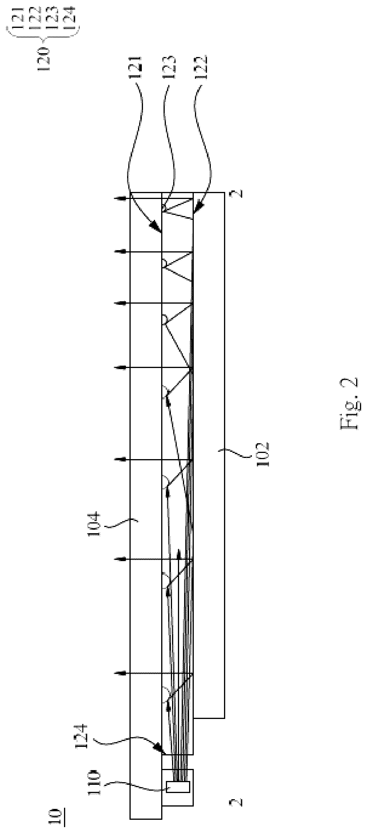 Patent US12591089 Figure 2 – Front light module and display device