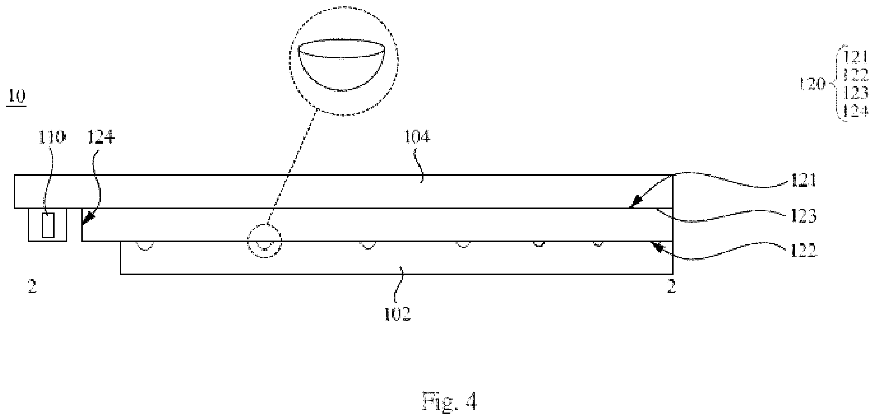 Patent US12591089 Figure 4 – Front light module and display device