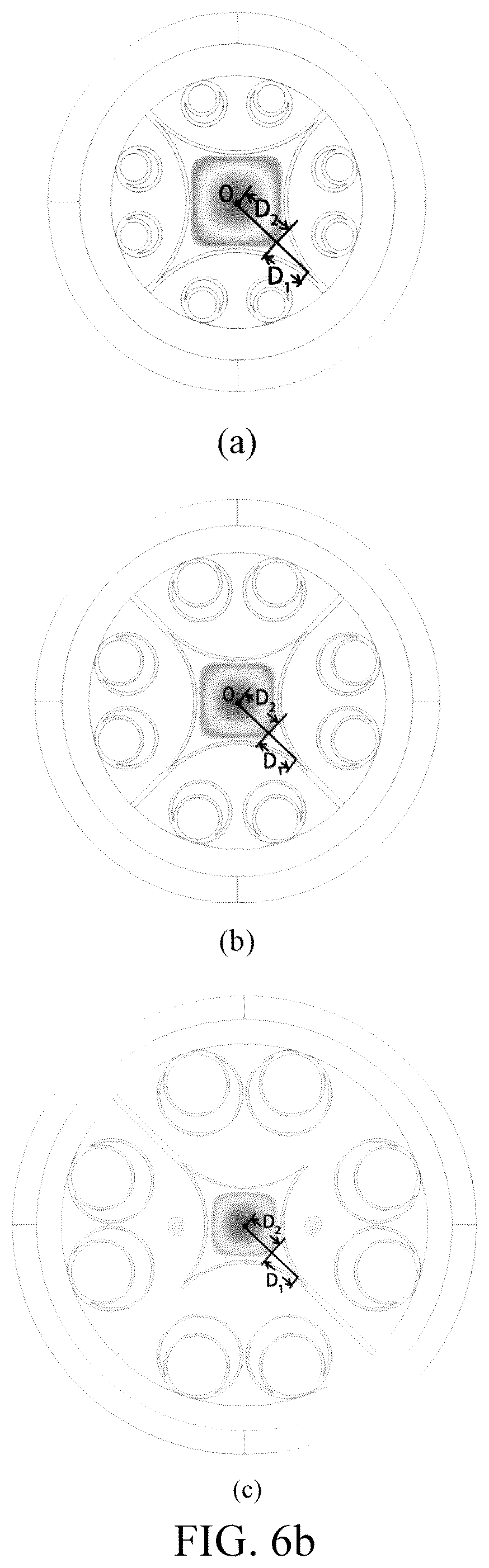 Patent US12591091 Figure 5 – Anti-resonant hollow-core fiber having offset and fan-shaped cladding elements