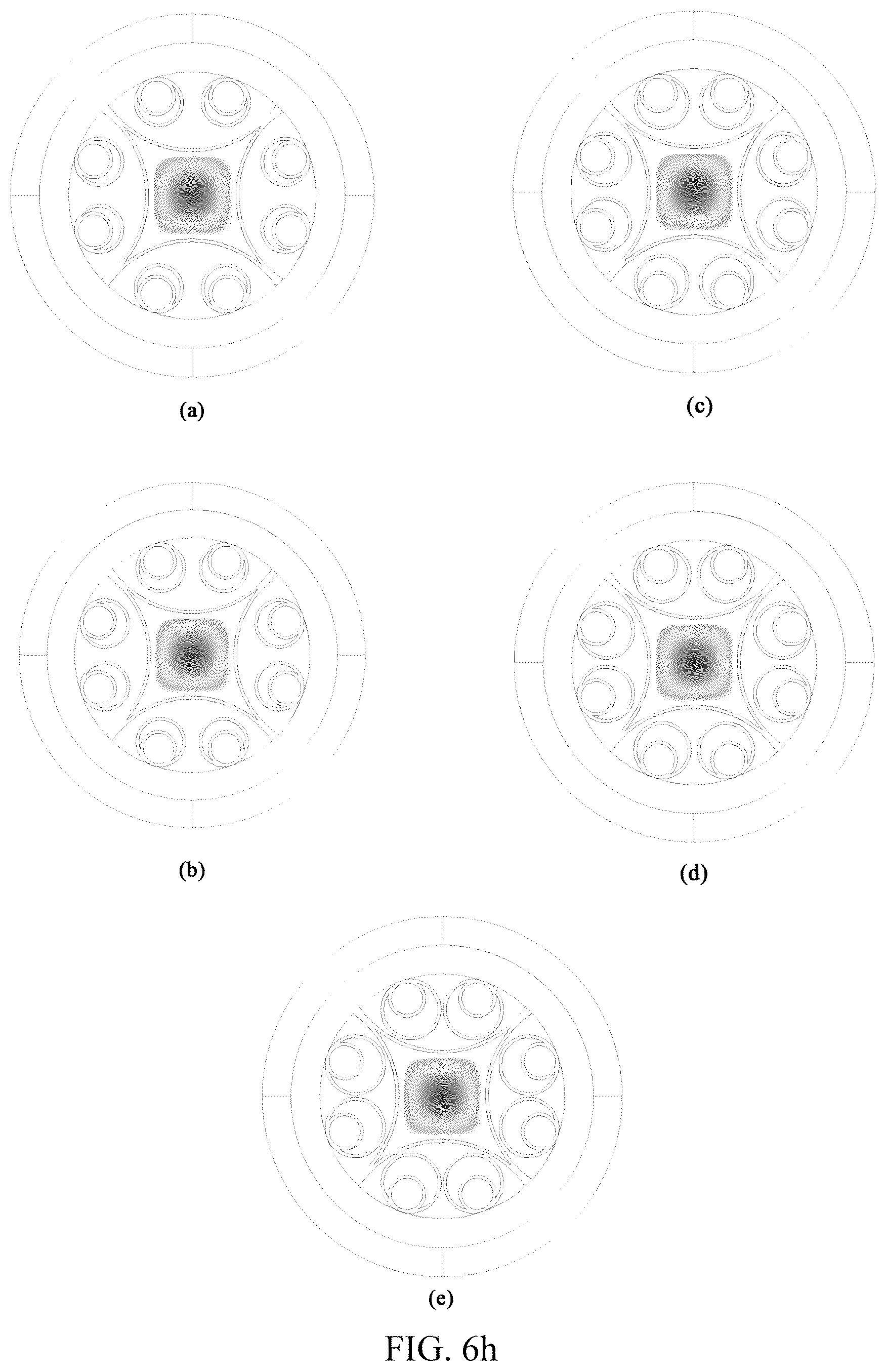 Patent US12591091 Figure 9 – Anti-resonant hollow-core fiber having offset and fan-shaped cladding elements