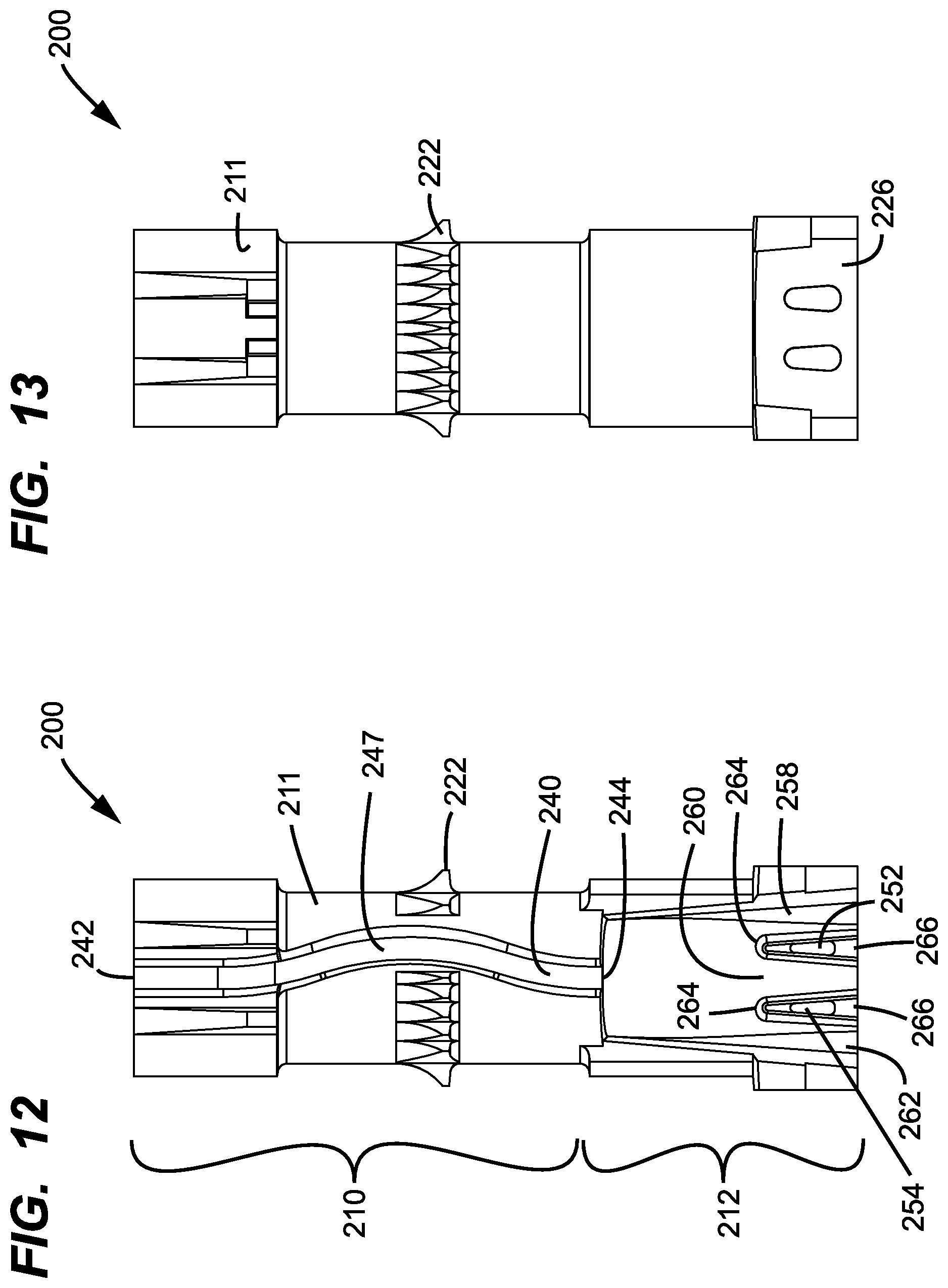 Patent US12591098 Figure 11 – Sheath termination and ribbon orienting devices and methods for flat optical fiber ribbons