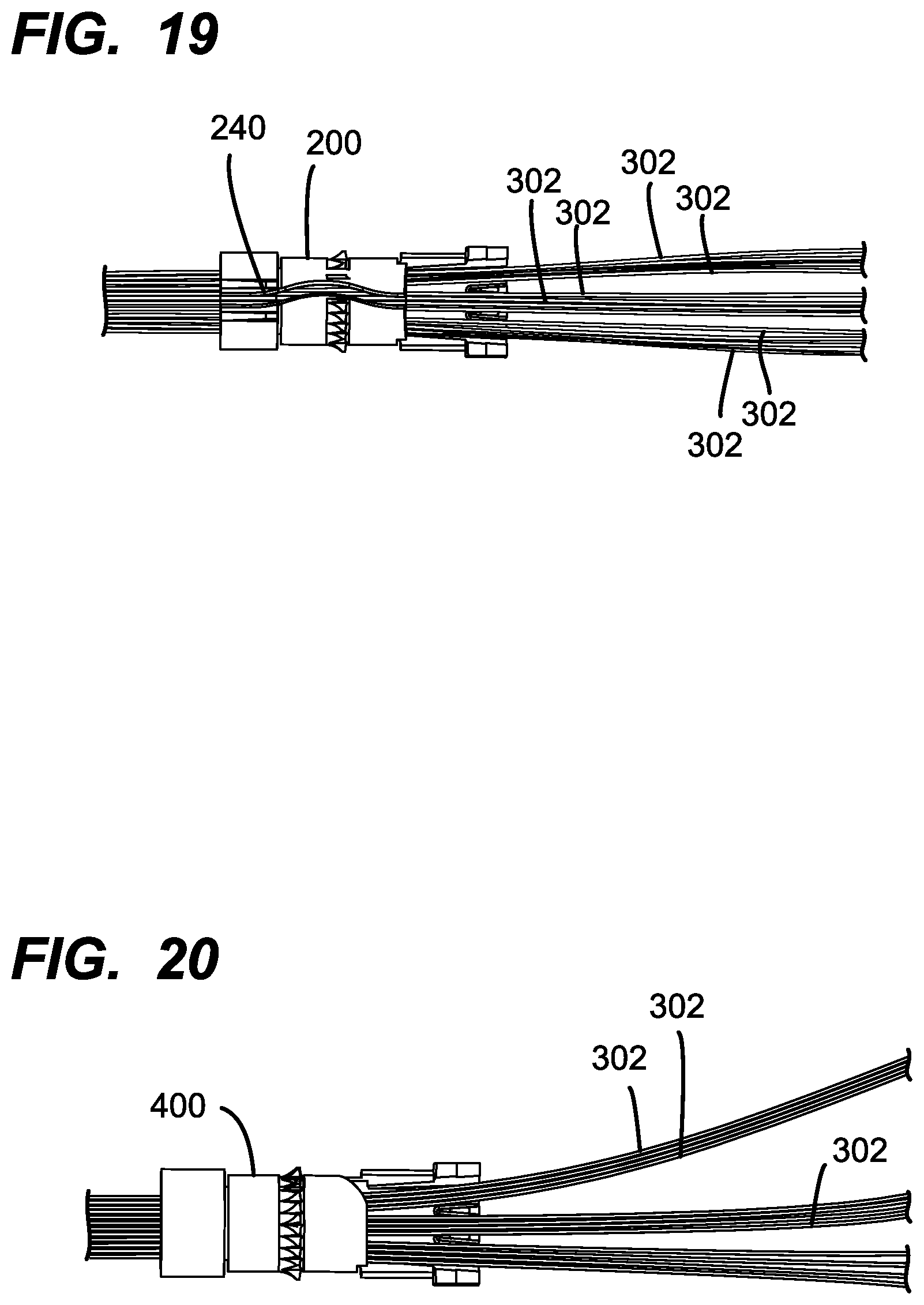 Patent US12591098 Figure 14 – Sheath termination and ribbon orienting devices and methods for flat optical fiber ribbons