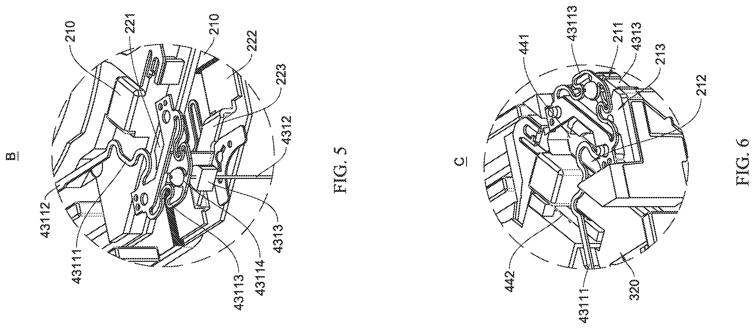 Patent US12591104 Figure 4 – Lens module and electronic device having bearing structure with bent portion