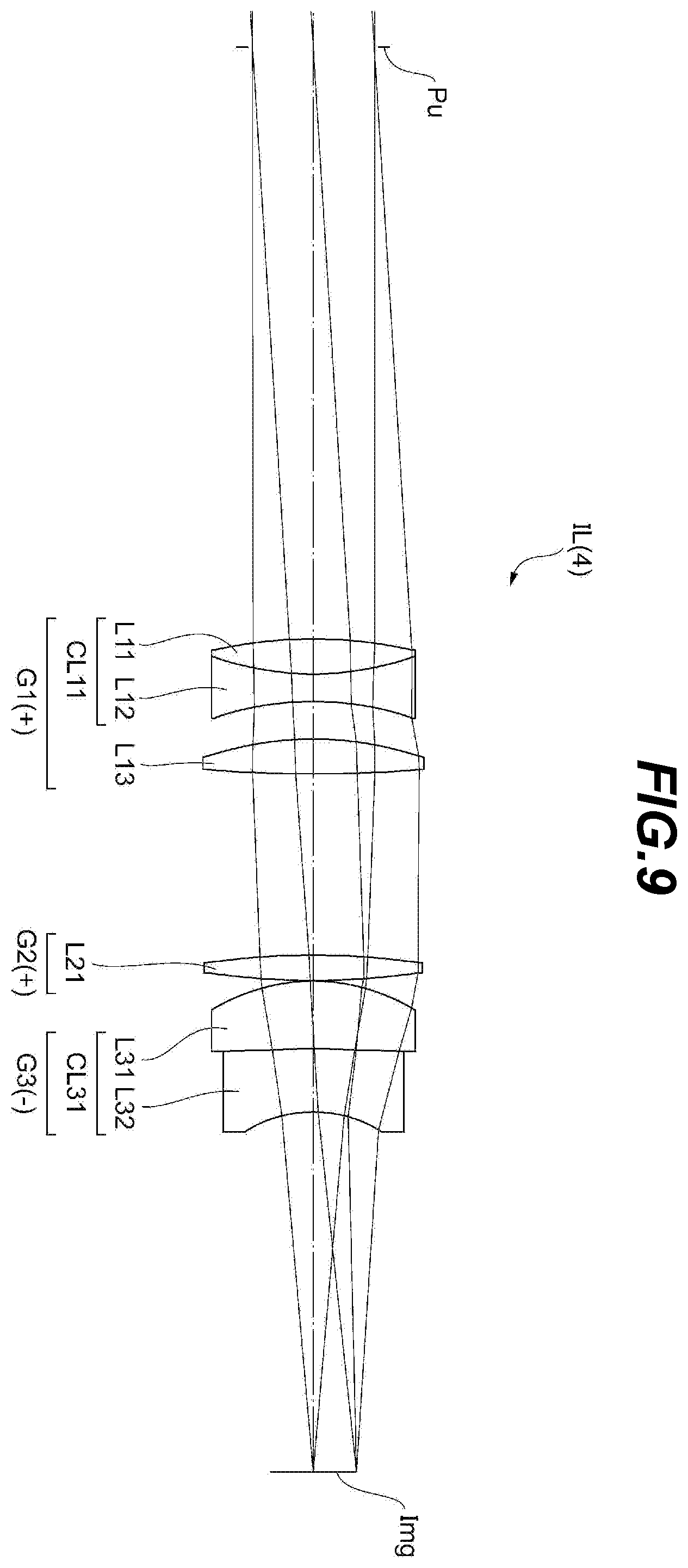 Patent US12591124 Figure 9 – Microscope optical system, microscope device, and image formation lens