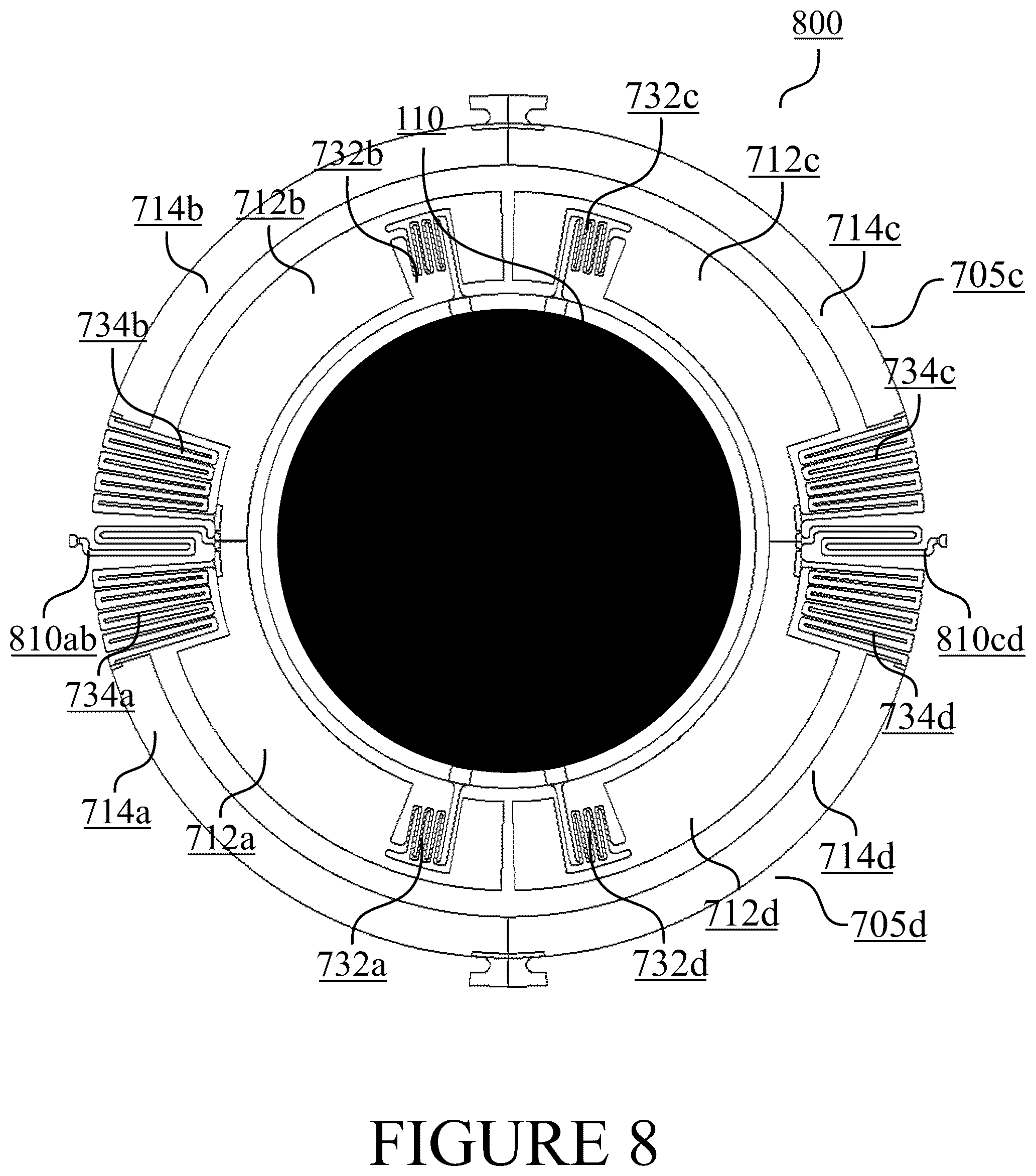Patent US12591133 Figure 8 – Enhanced microelectromechanical system mirror apparatus