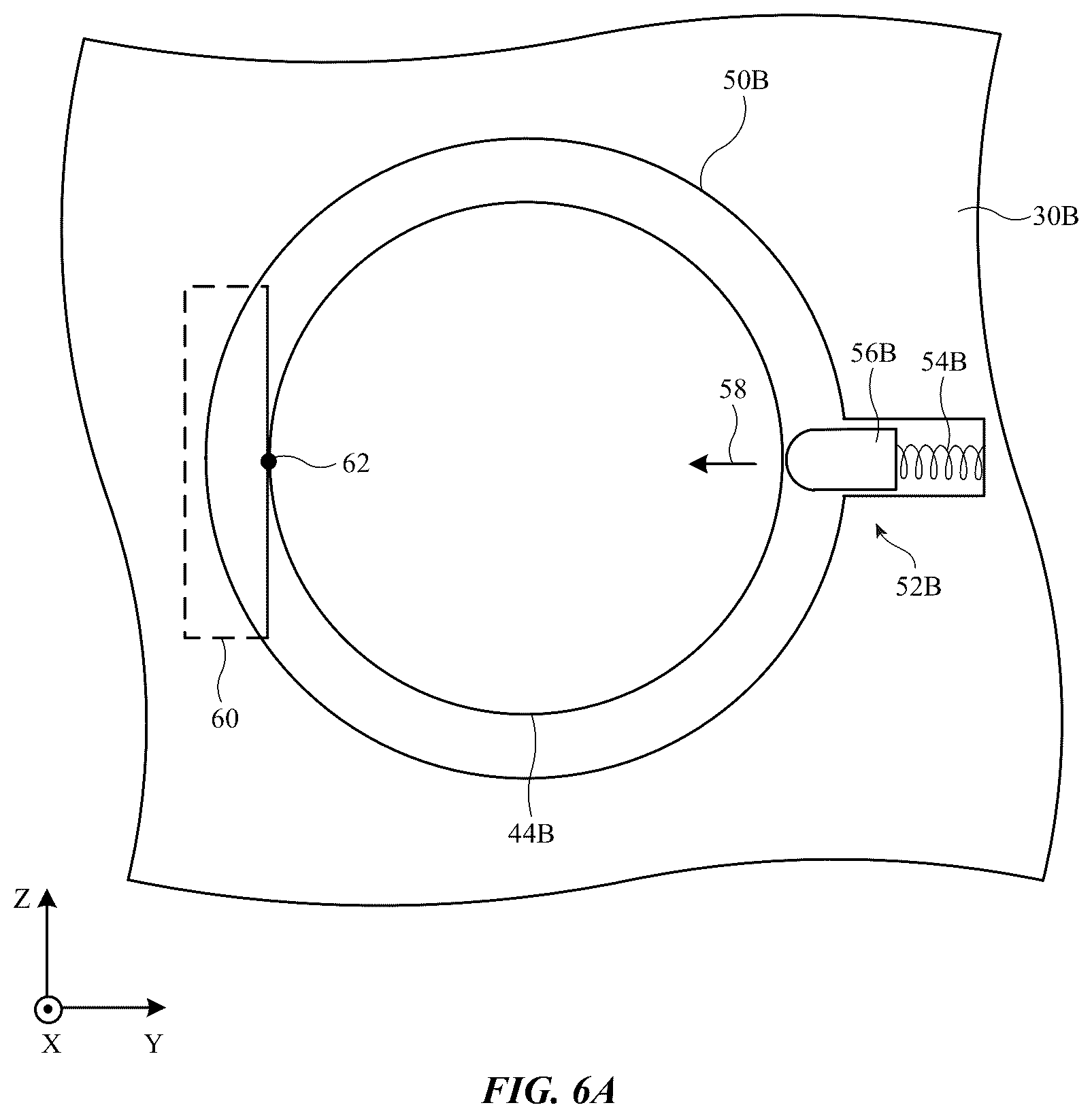 Patent US12591137 Figure 5 – Electronic devices with biased guide rails