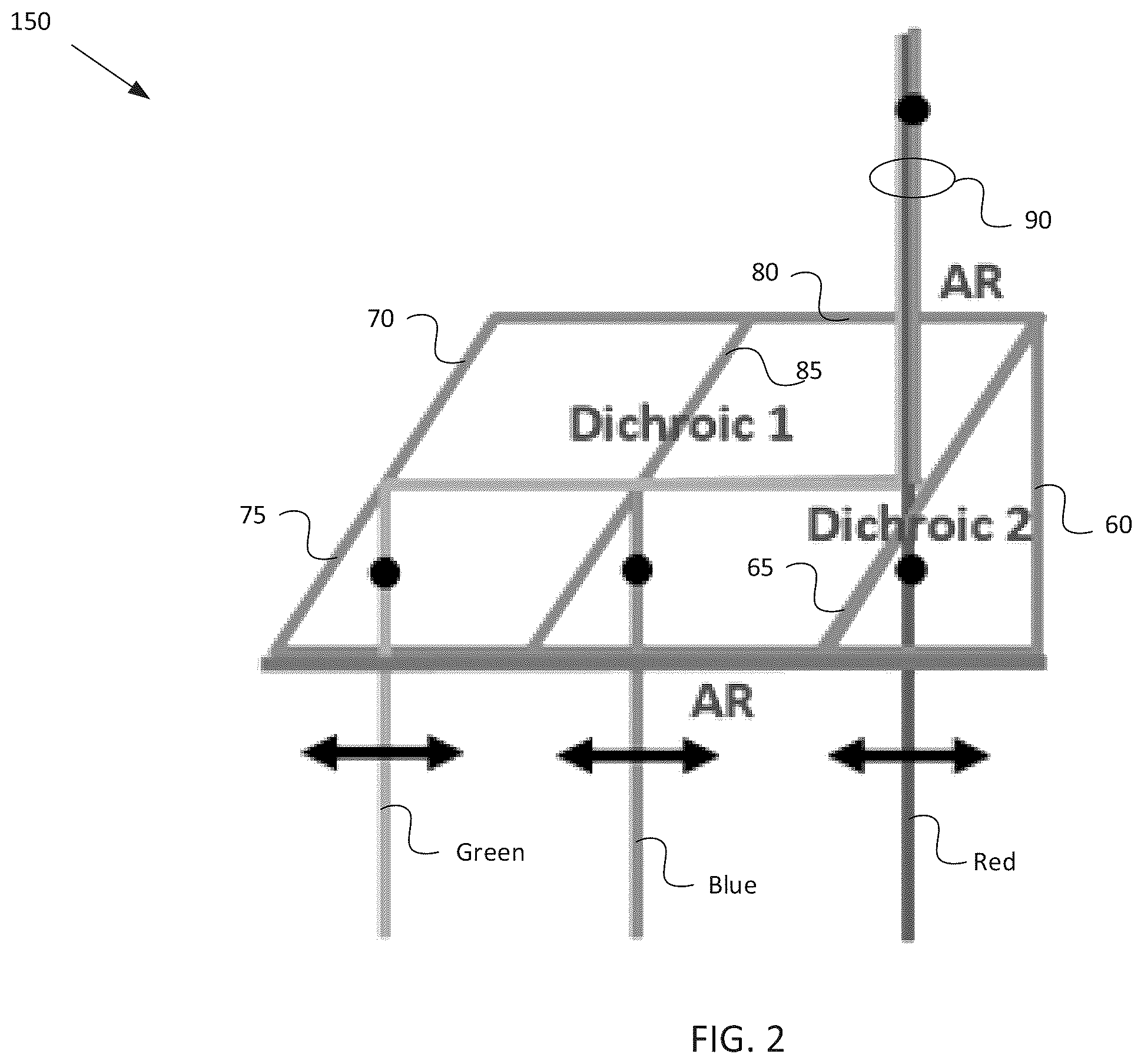 Patent US12591138 Figure 2 – Optical device for AR glasses