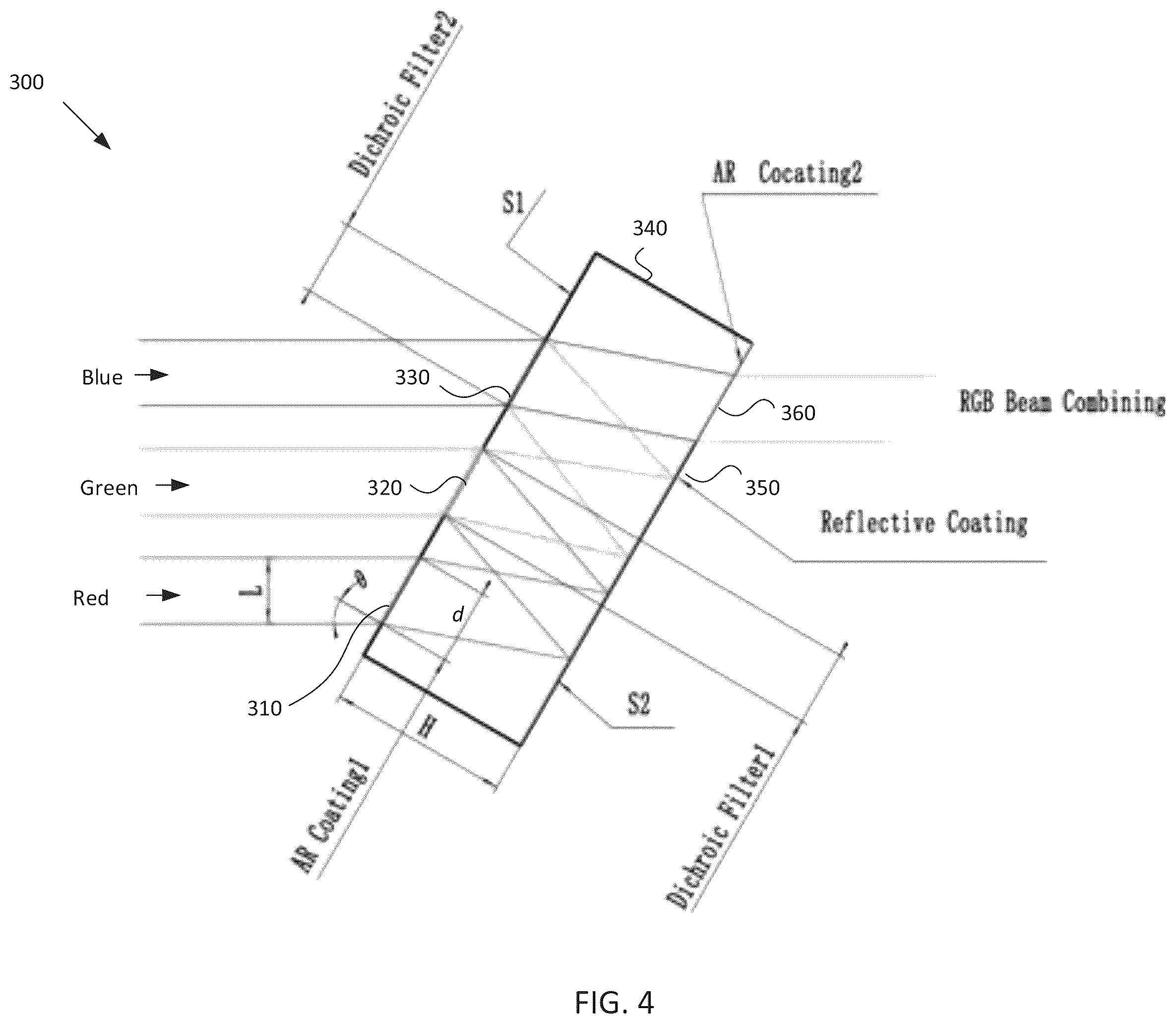 Patent US12591138 Figure 4 – Optical device for AR glasses