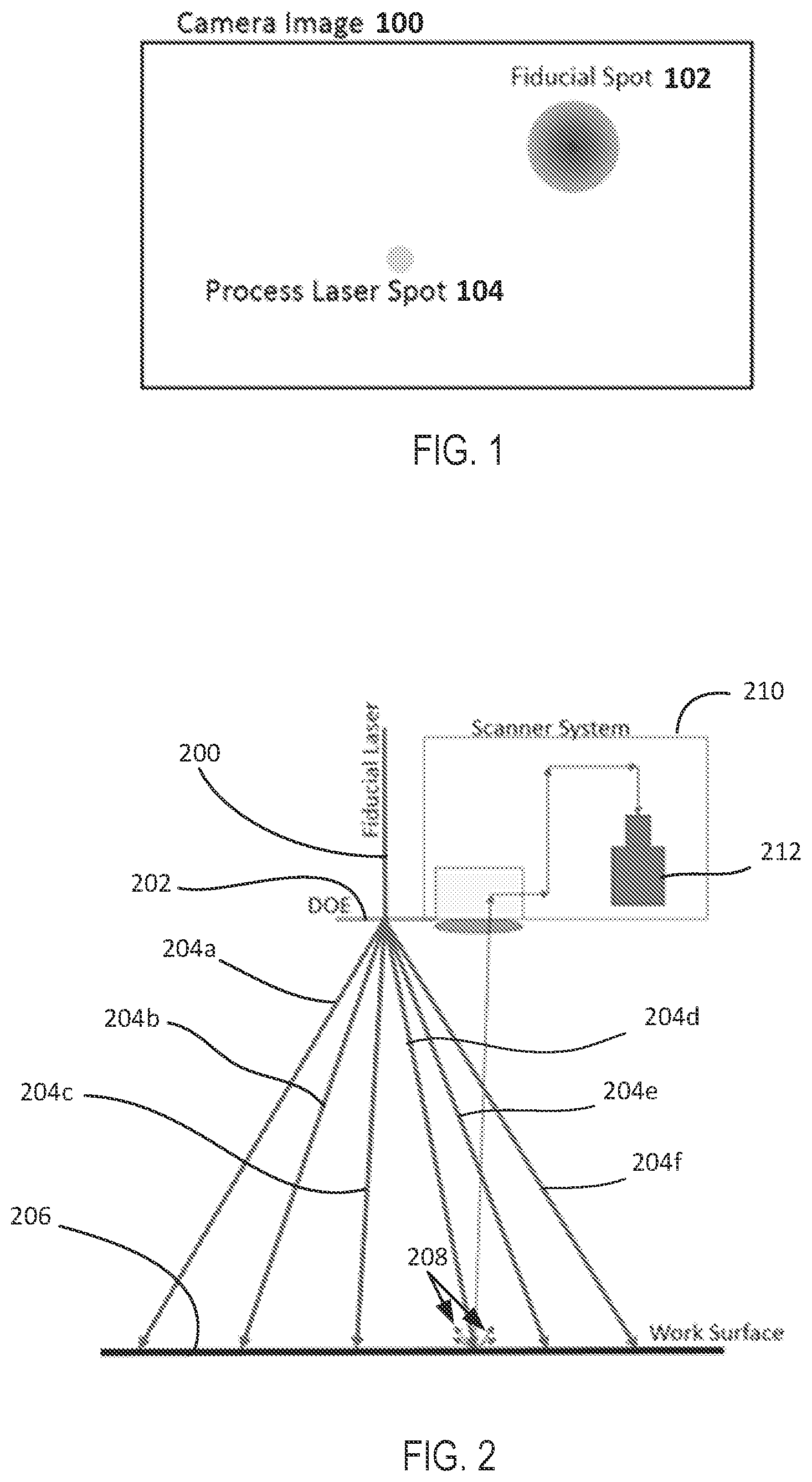 Patent US12591144 Figure 1 – Optical fiducial generation for galvanometric scanner calibration