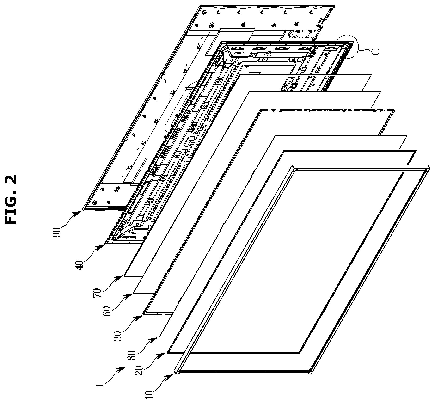 Patent US12591155 Figure 2 – Display apparatus