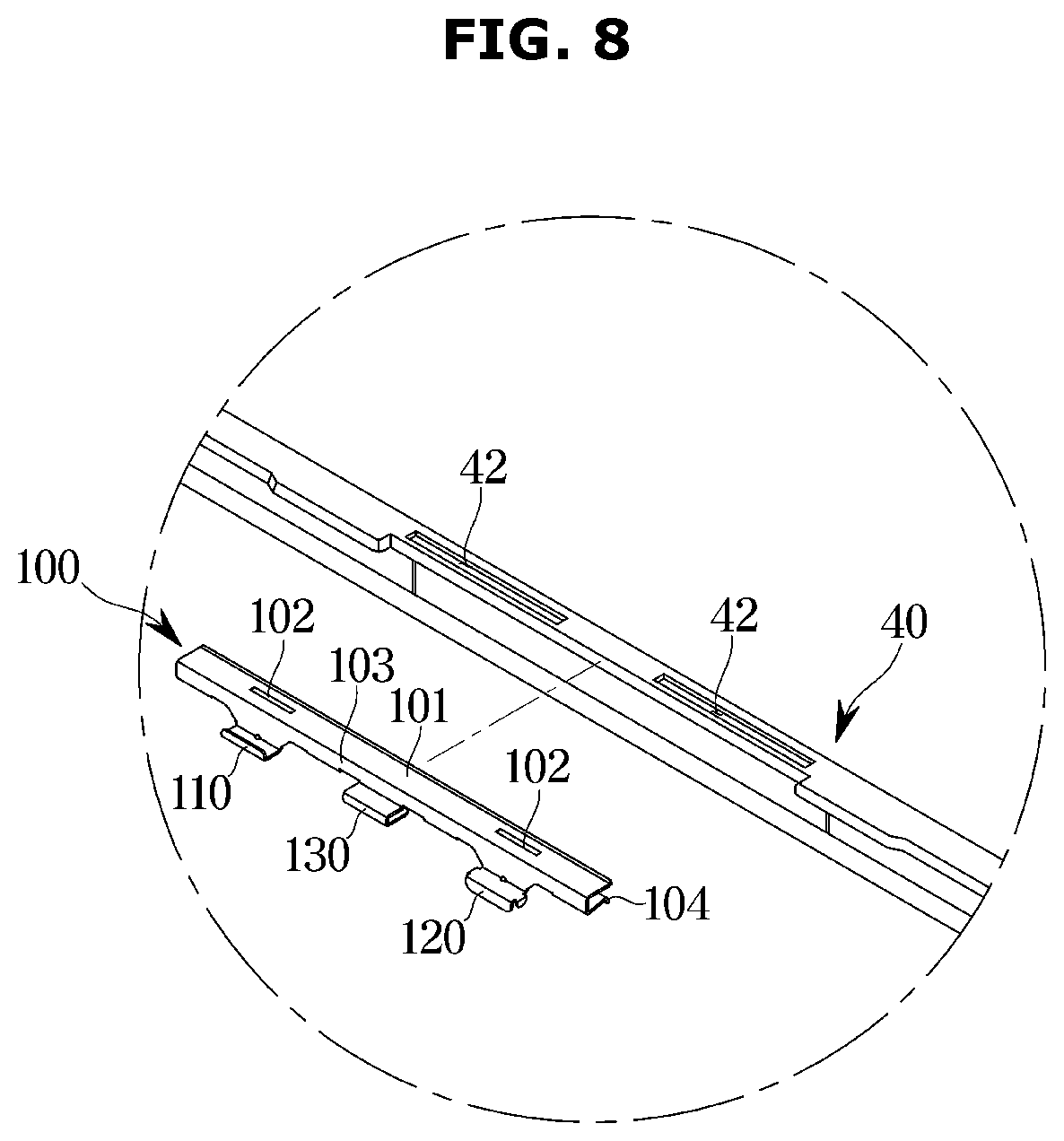 Patent US12591155 Figure 8 – Display apparatus