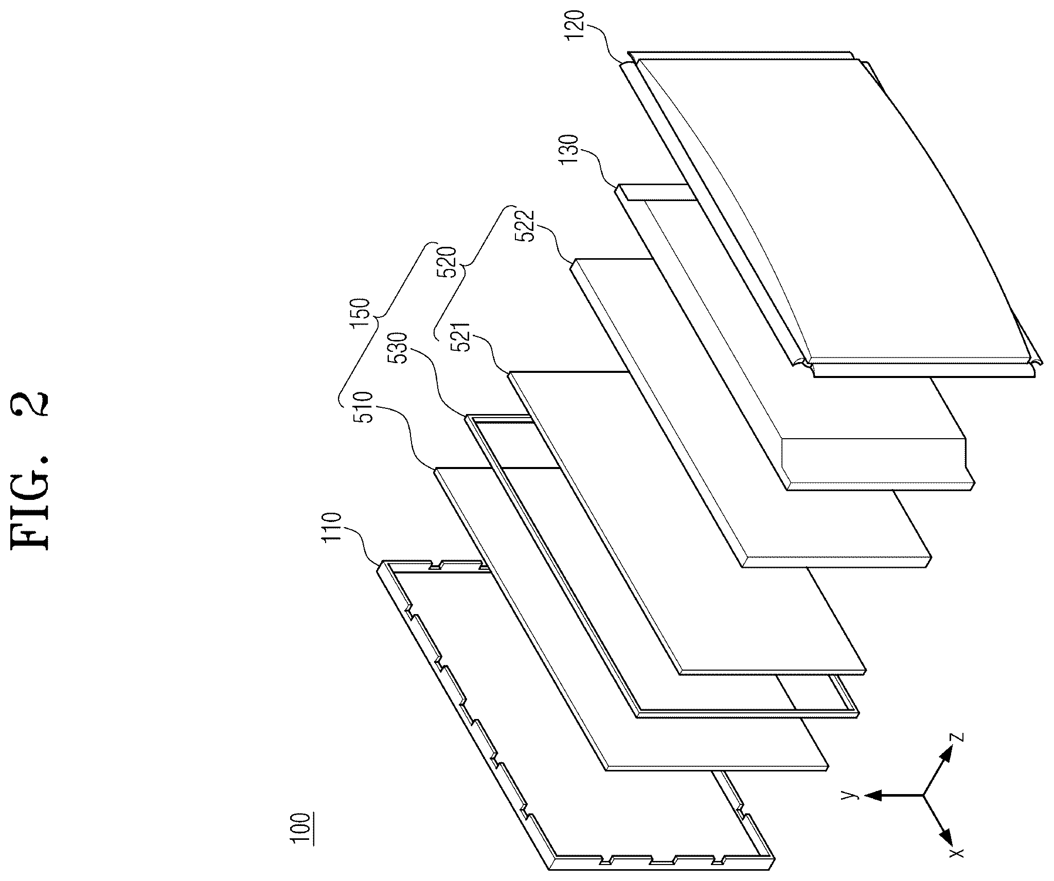 Patent US12591158 Figure 2 – Light assembly, display panel, and method for manufacturing light assembly