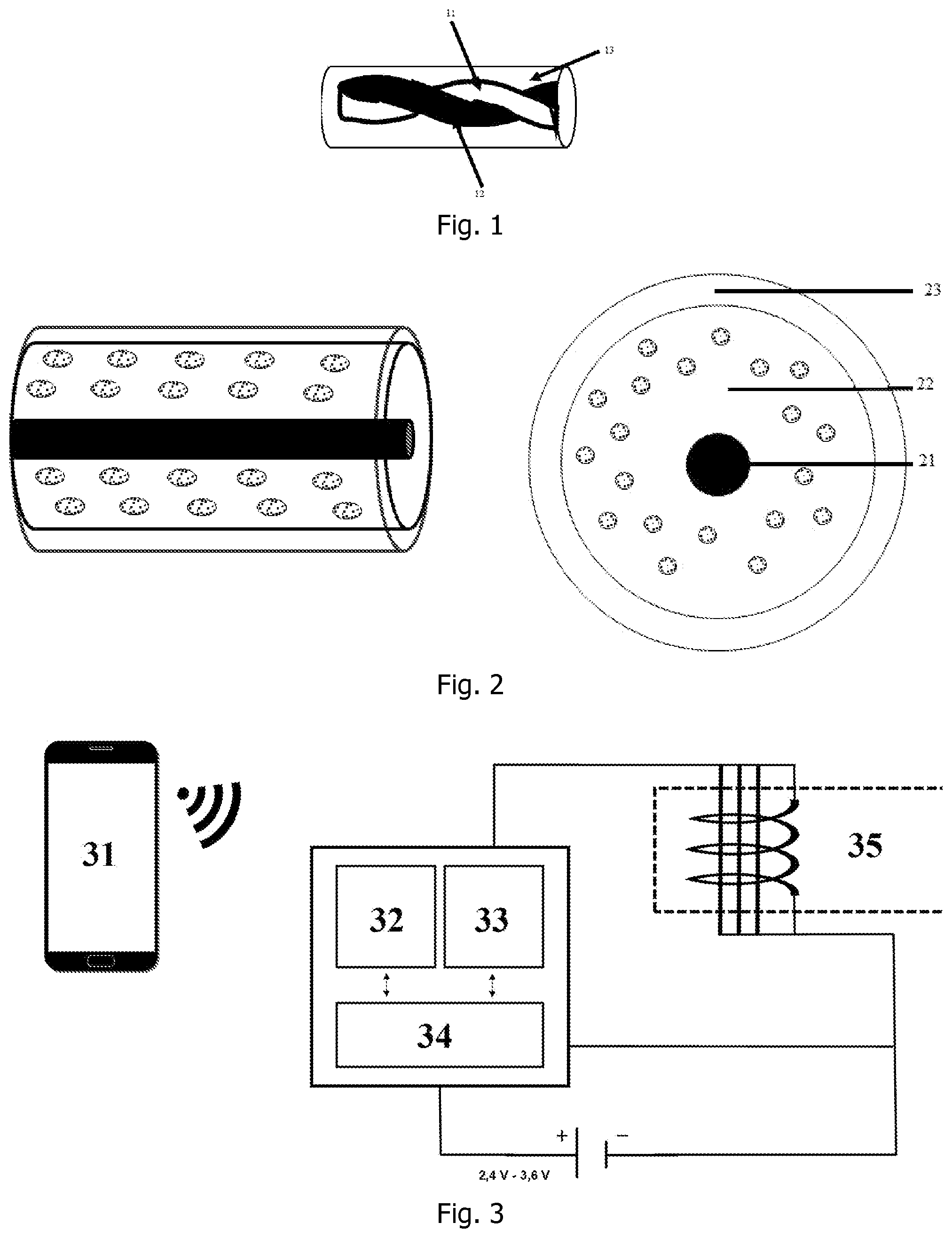 Patent US12591161 Figure 1 – Electrochromic wire thread and relative fabrics