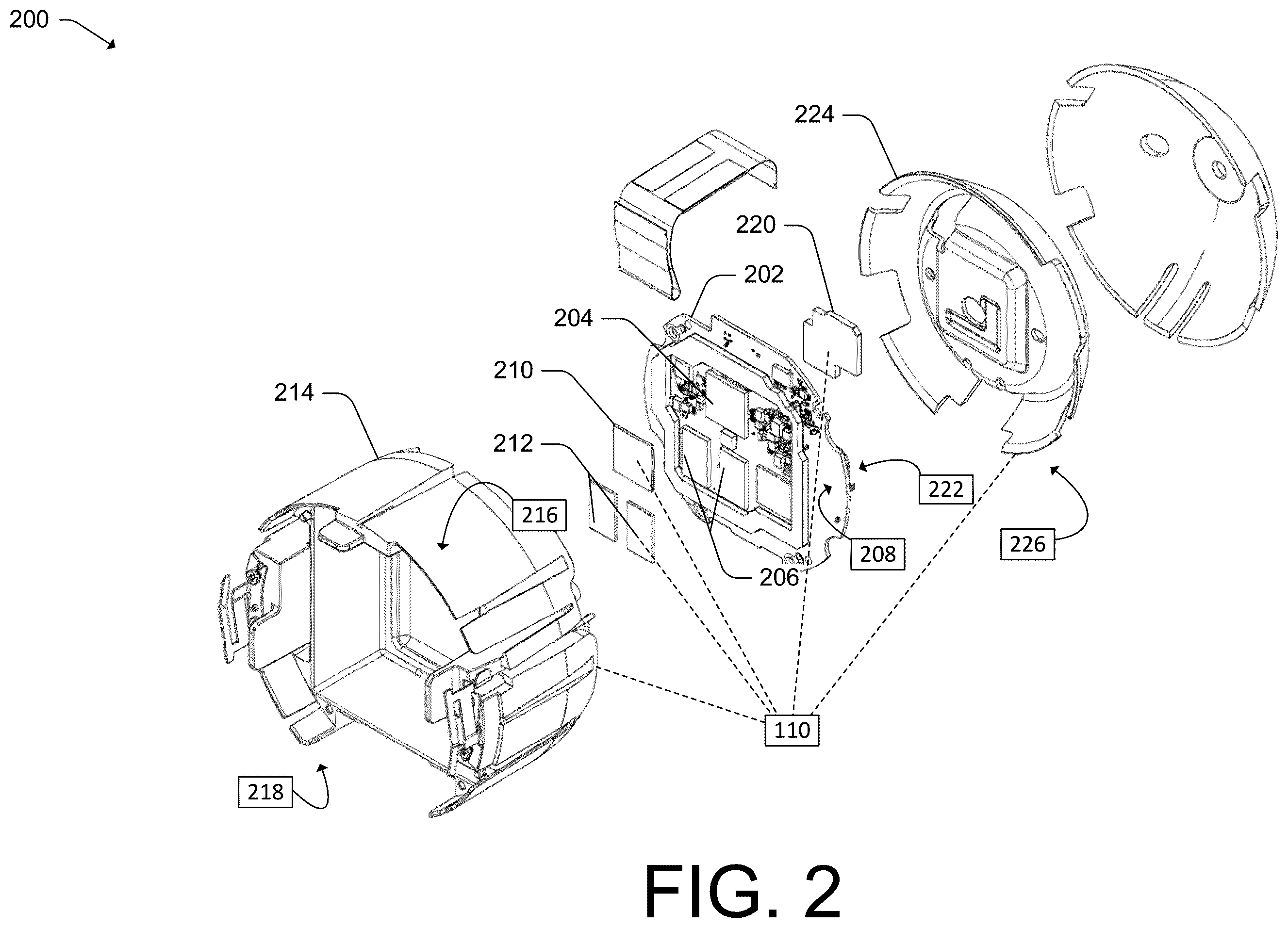 Patent US12591166 Figure 2 – Thermal-control system for a security camera