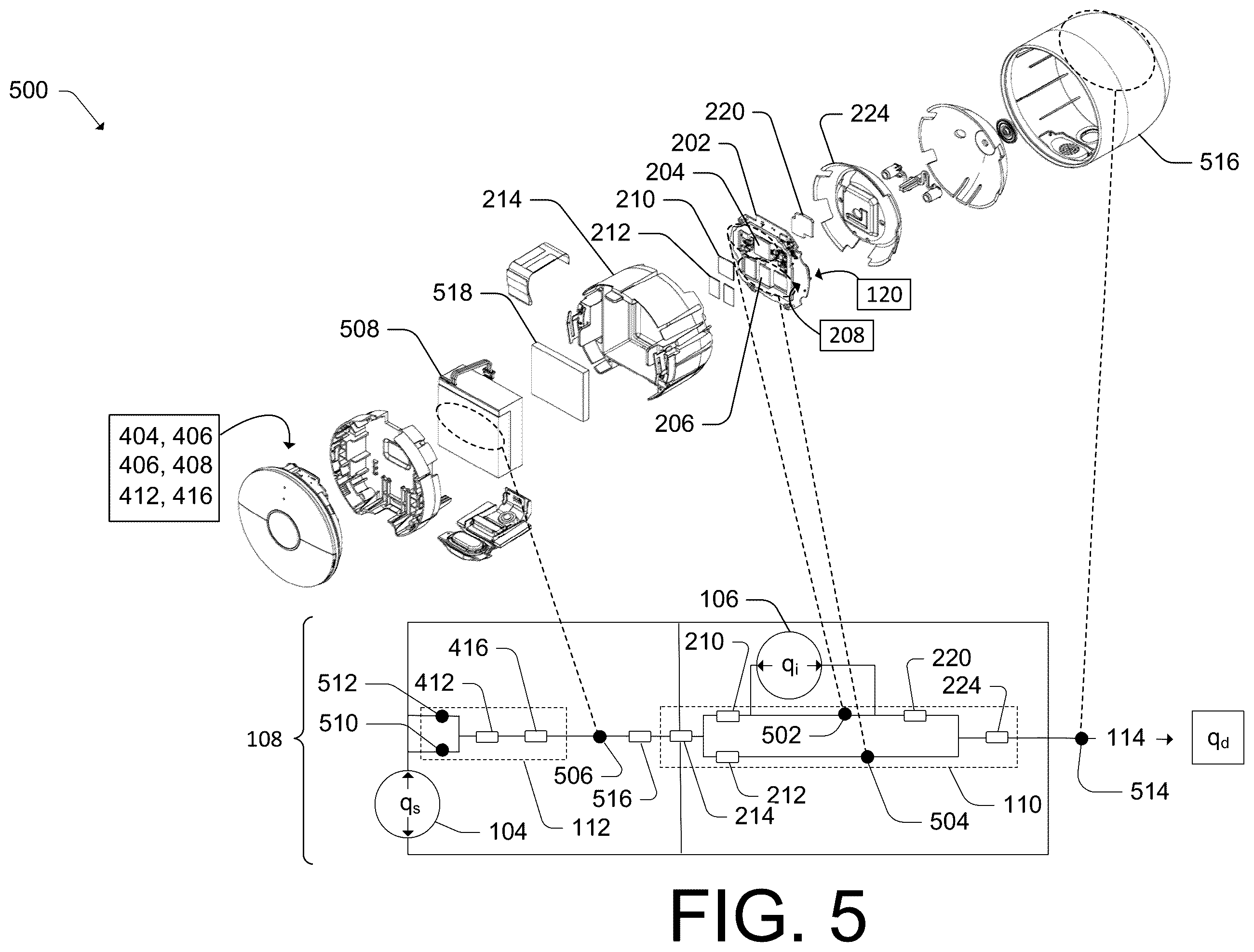 Patent US12591166 Figure 5 – Thermal-control system for a security camera