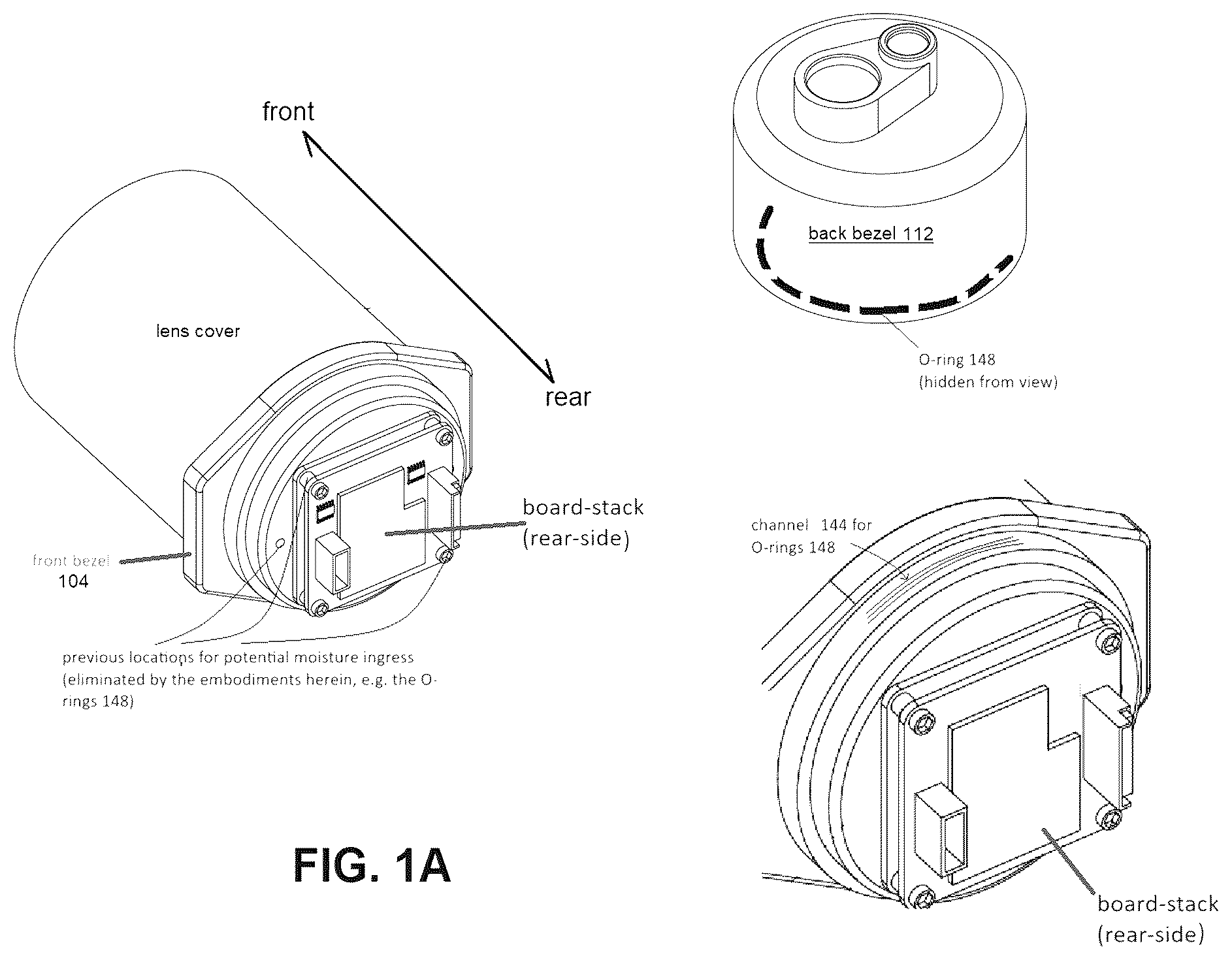 Patent US12591167 Figure 1 – Enclosures for accommodating board stacks