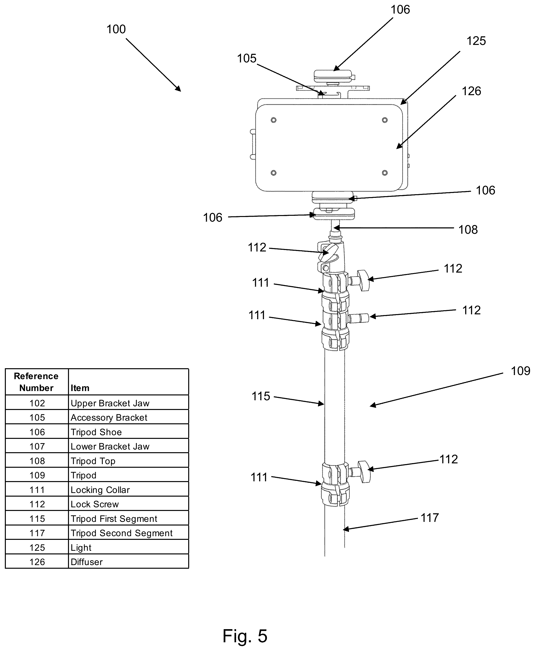 Patent US12591169 Figure 5 – Remotely controllable mobile video studio with integrated teleprompter, camera, lighting and microphone