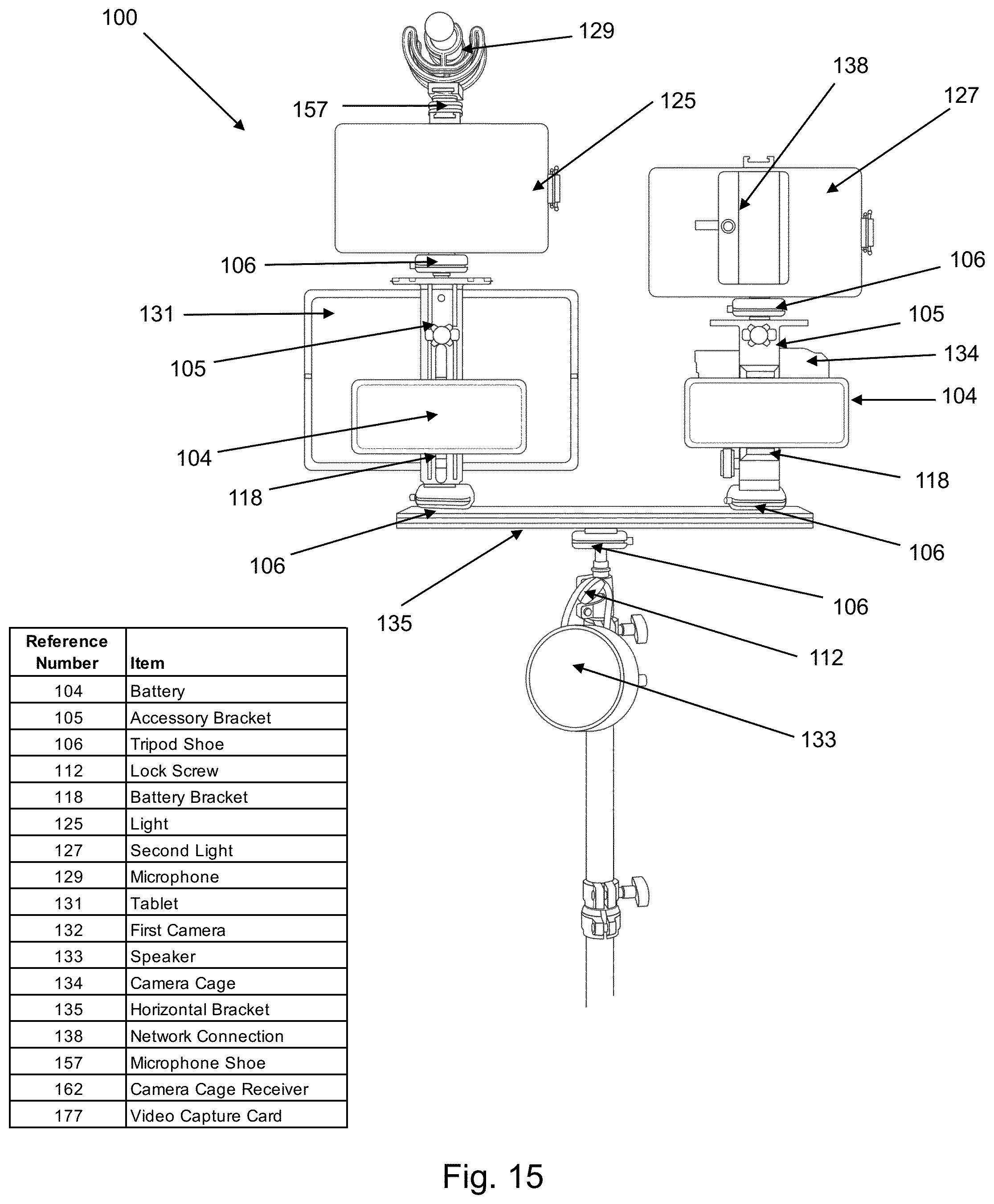 Patent US12591169 Figure 15 – Remotely controllable mobile video studio with integrated teleprompter, camera, lighting and microphone