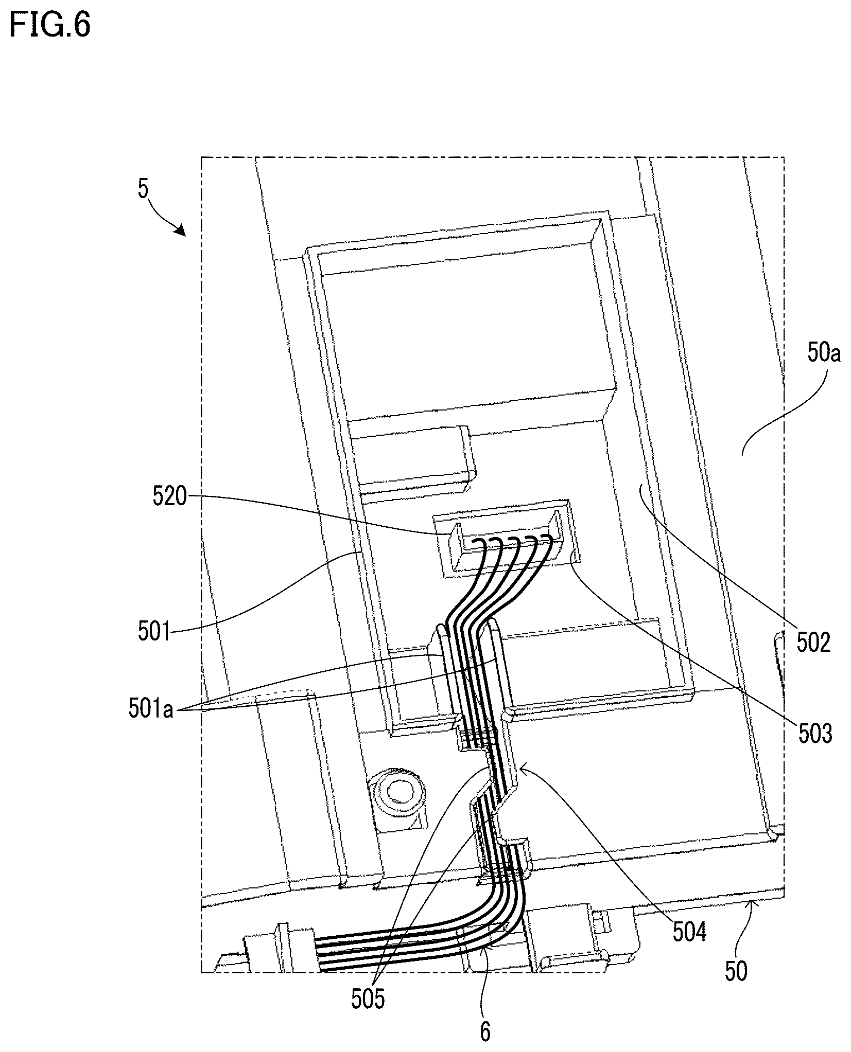 Patent US12591186 Figure 5 – Image forming apparatus having optical scanning unit with wire harness and connector