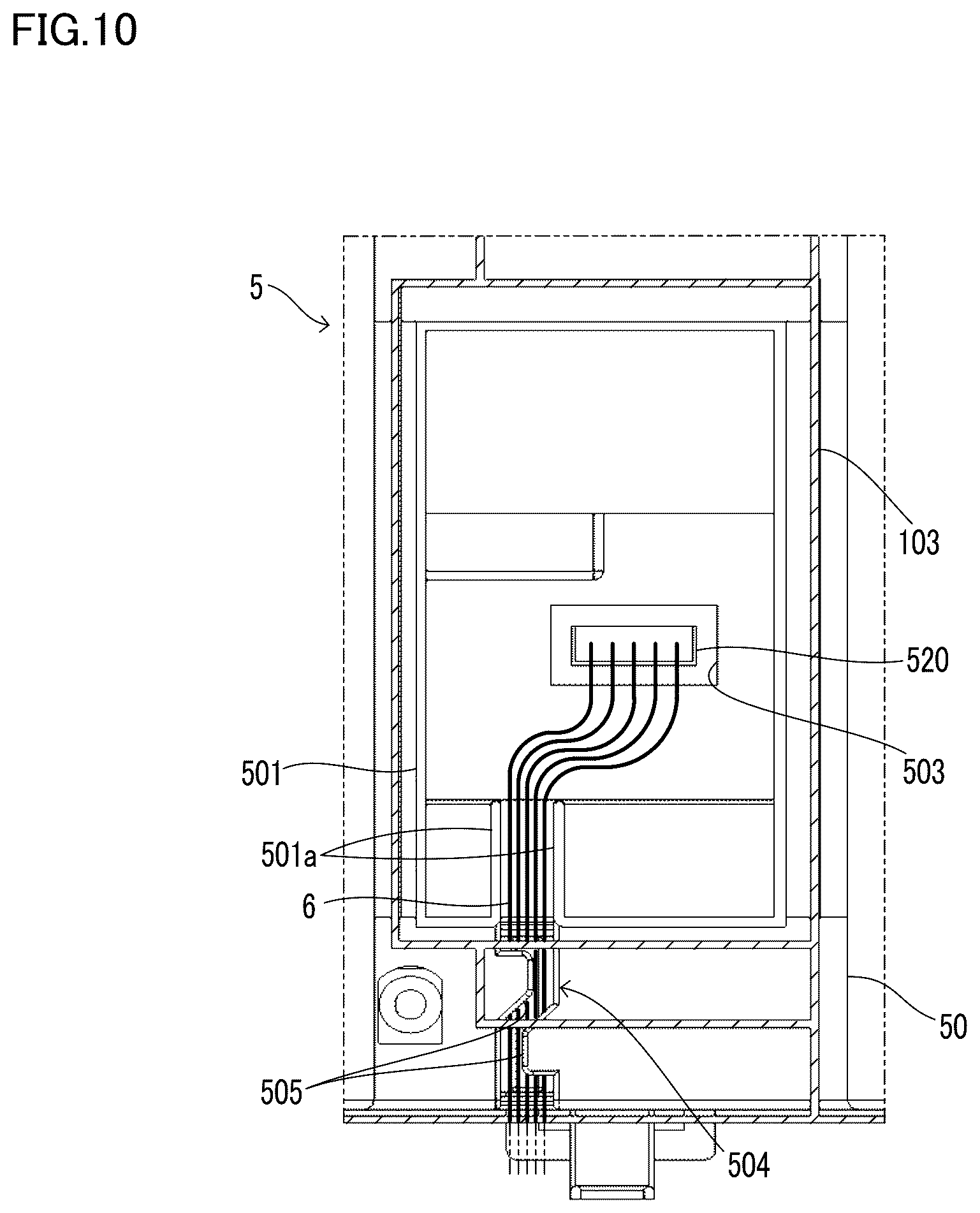 Patent US12591186 Figure 8 – Image forming apparatus having optical scanning unit with wire harness and connector