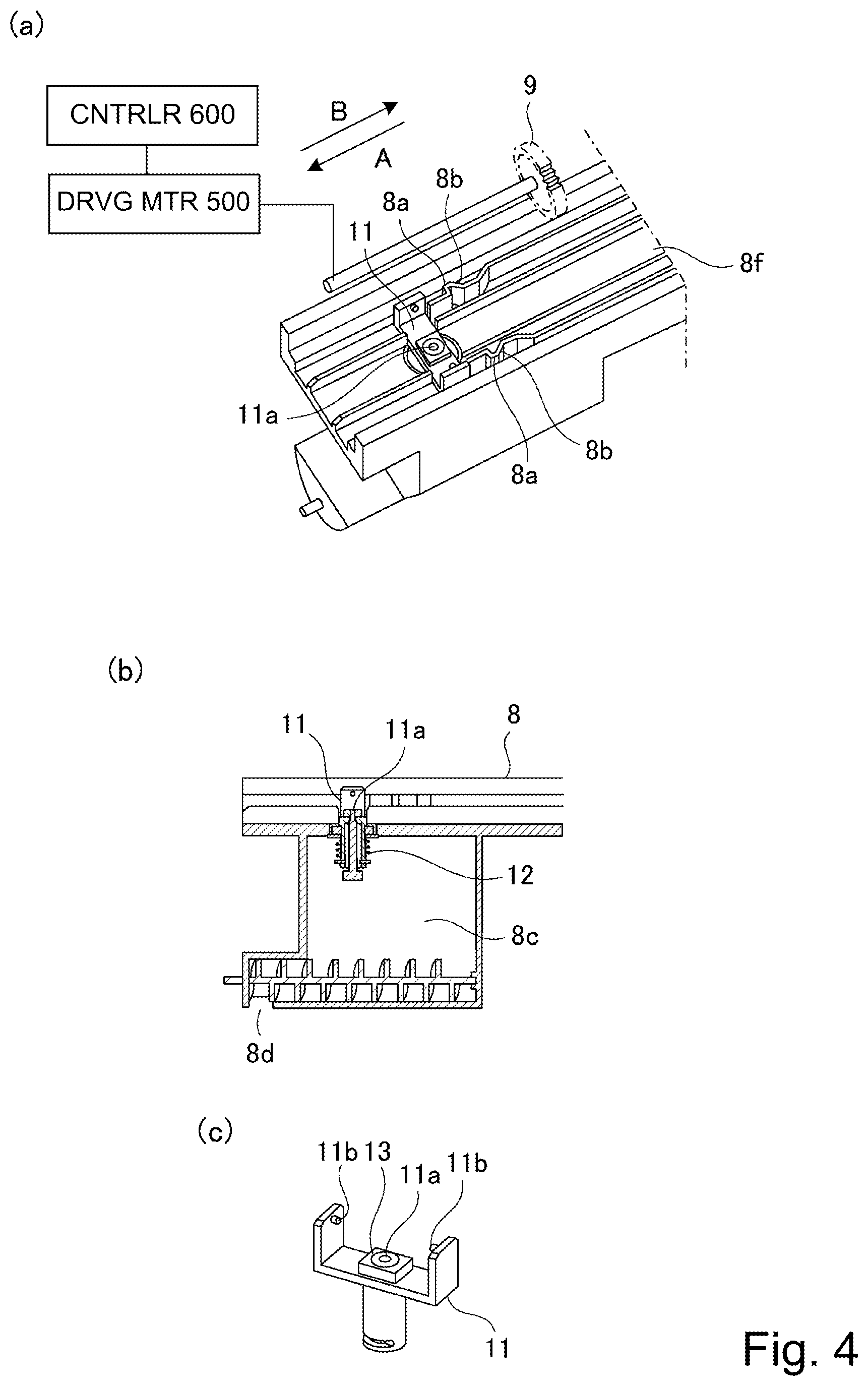 Patent US12591189 Figure 4 – Developer supply container and developer supplying system